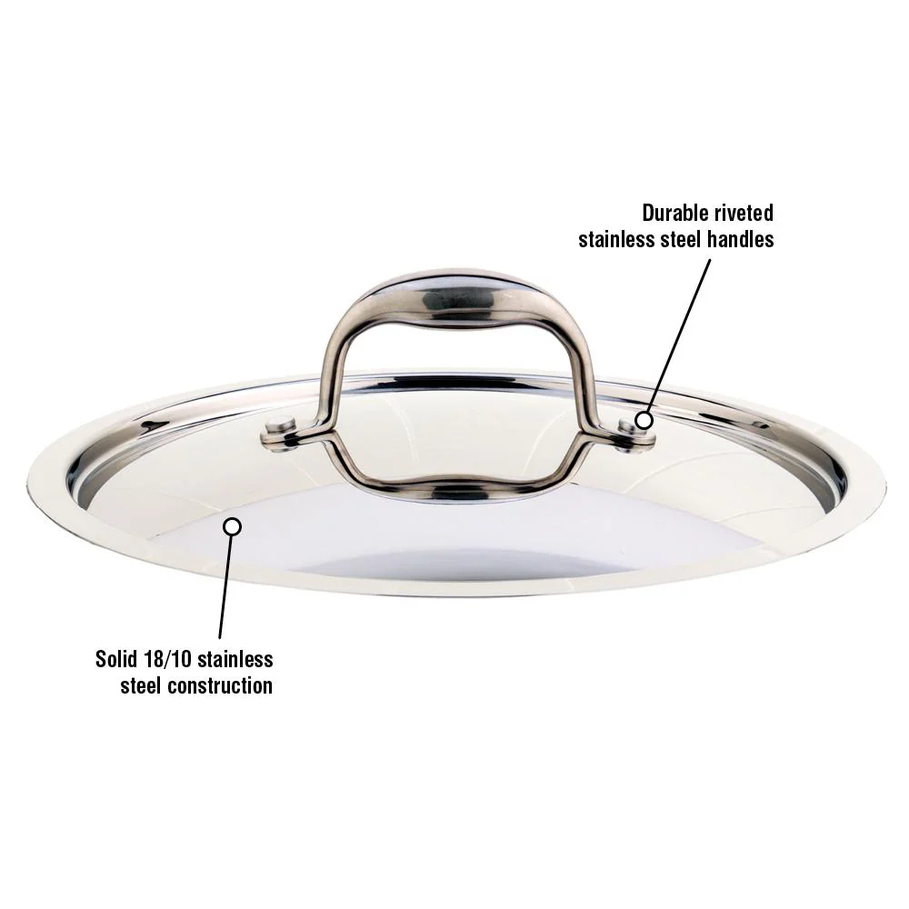 16cm Meyer Accolade Stainless Steel Cover Lid - Image 2