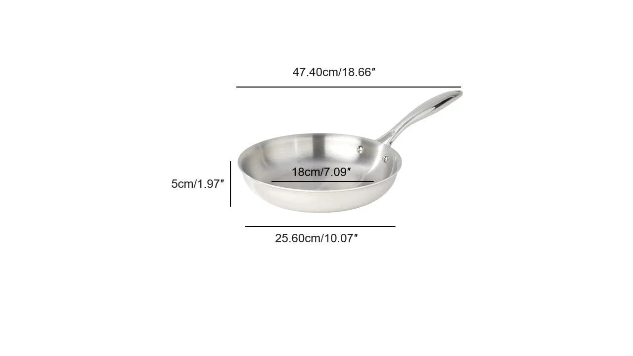 Meyer SuperSteel Tri-Ply Clad Stainless Steel 24cm/9.5" Fry Pan, Skillet, Made in Canada - Image 5