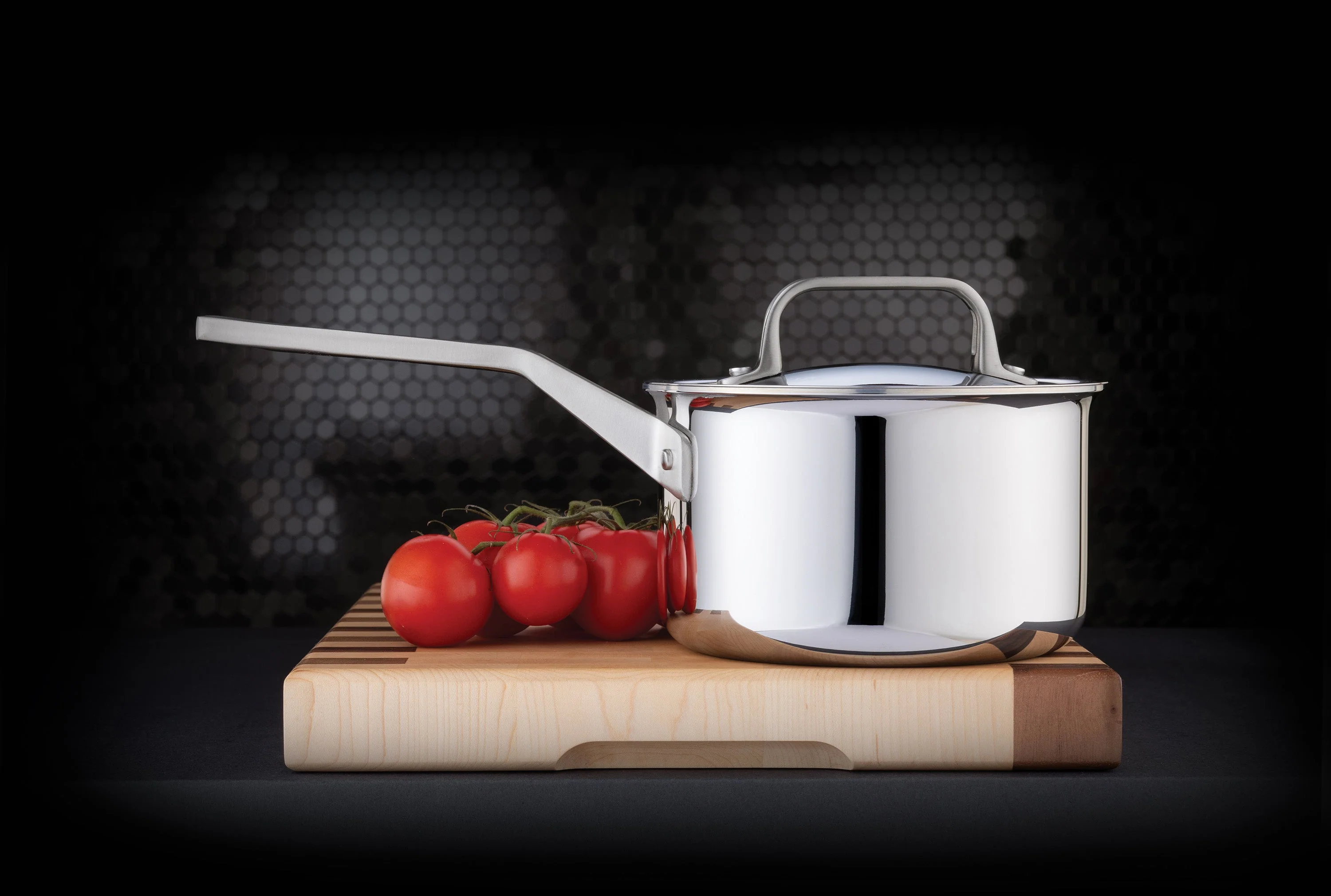 3.1L Meyer ProClad 5-Ply Aluminum Core Stainless Steel Saucepan with Cover, Made in Canada - Image 2