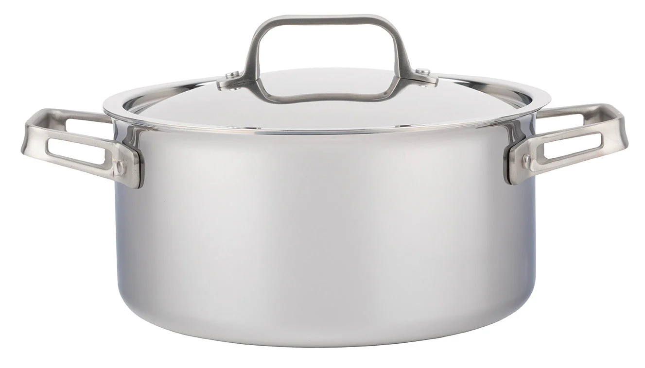 5.1L Meyer ProClad 5-Ply Aluminum Core Stainless Steel Dutch Oven with Cover, Made in Canada