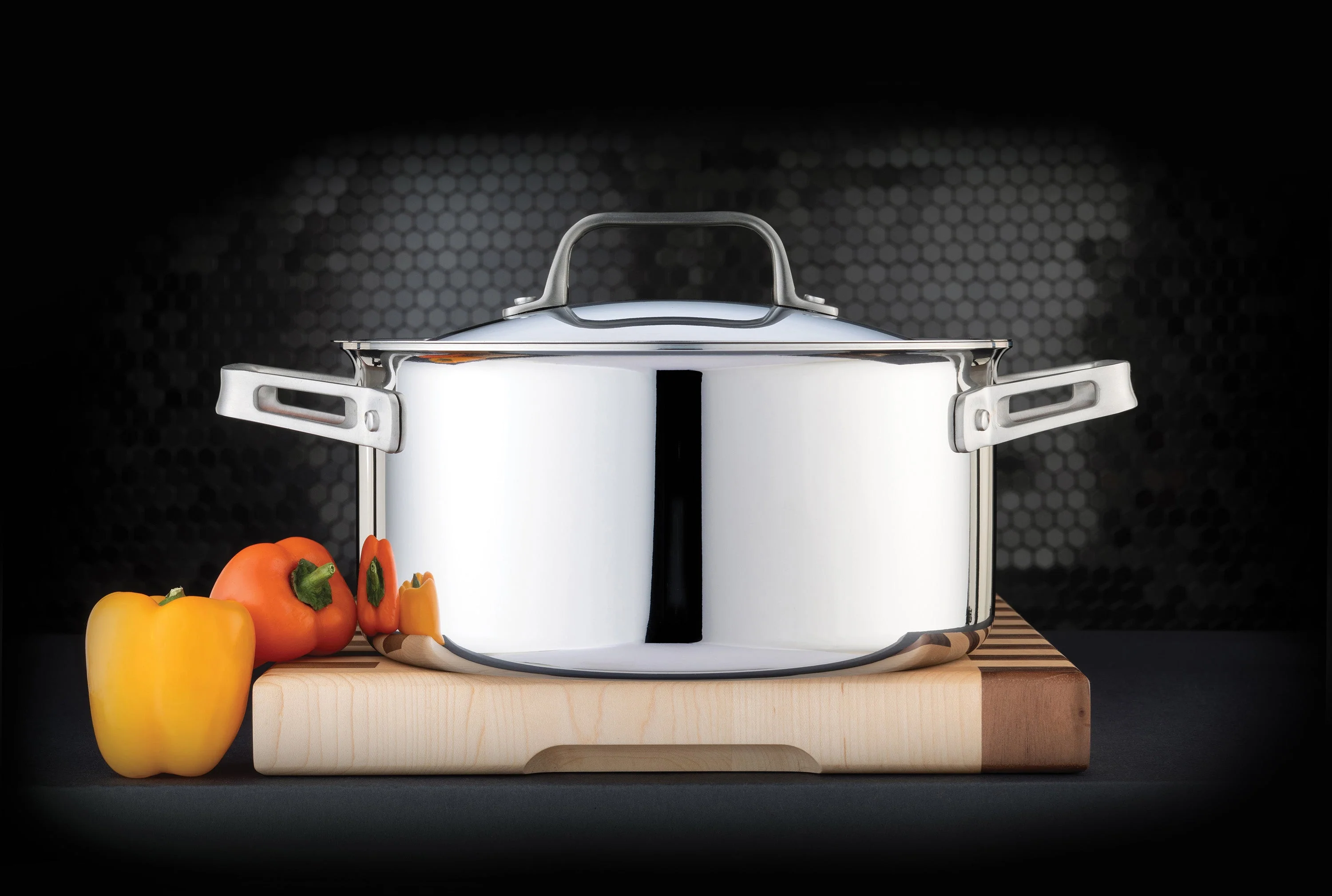 5.1L Meyer ProClad 5-Ply Aluminum Core Stainless Steel Dutch Oven with Cover, Made in Canada - Image 2