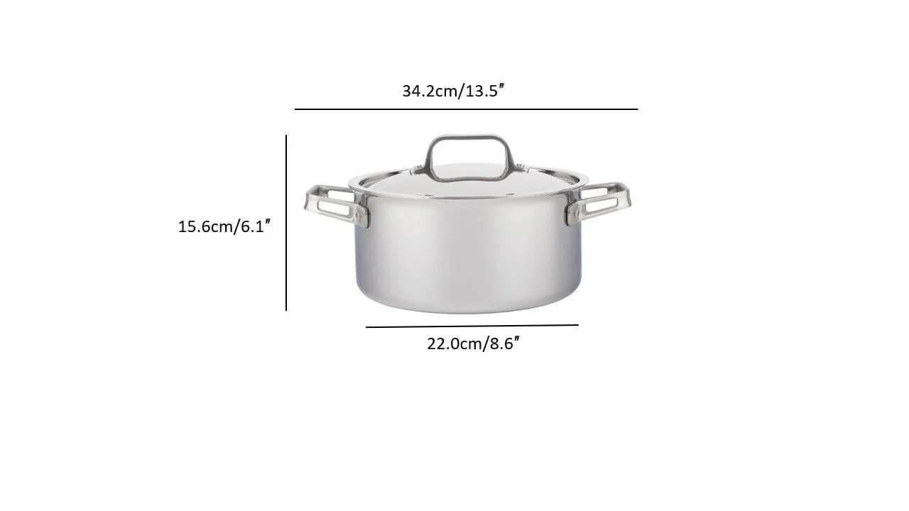 5.1L Meyer ProClad 5-Ply Aluminum Core Stainless Steel Dutch Oven with Cover, Made in Canada - Image 5