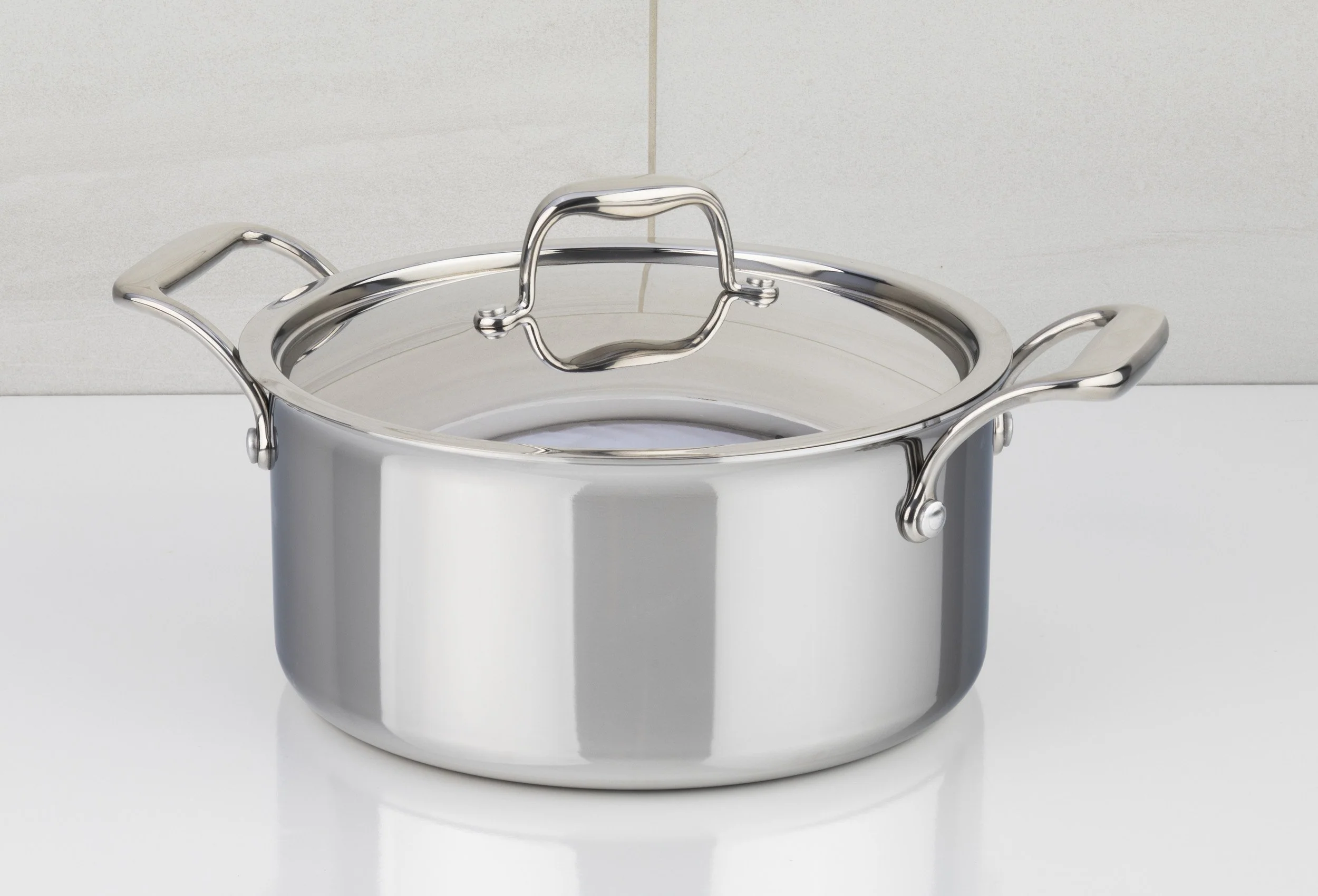 Meyer SuperSteel Tri-Ply Clad Stainless Steel 5L Dutch Oven with cover, Made in Canada - Image 5
