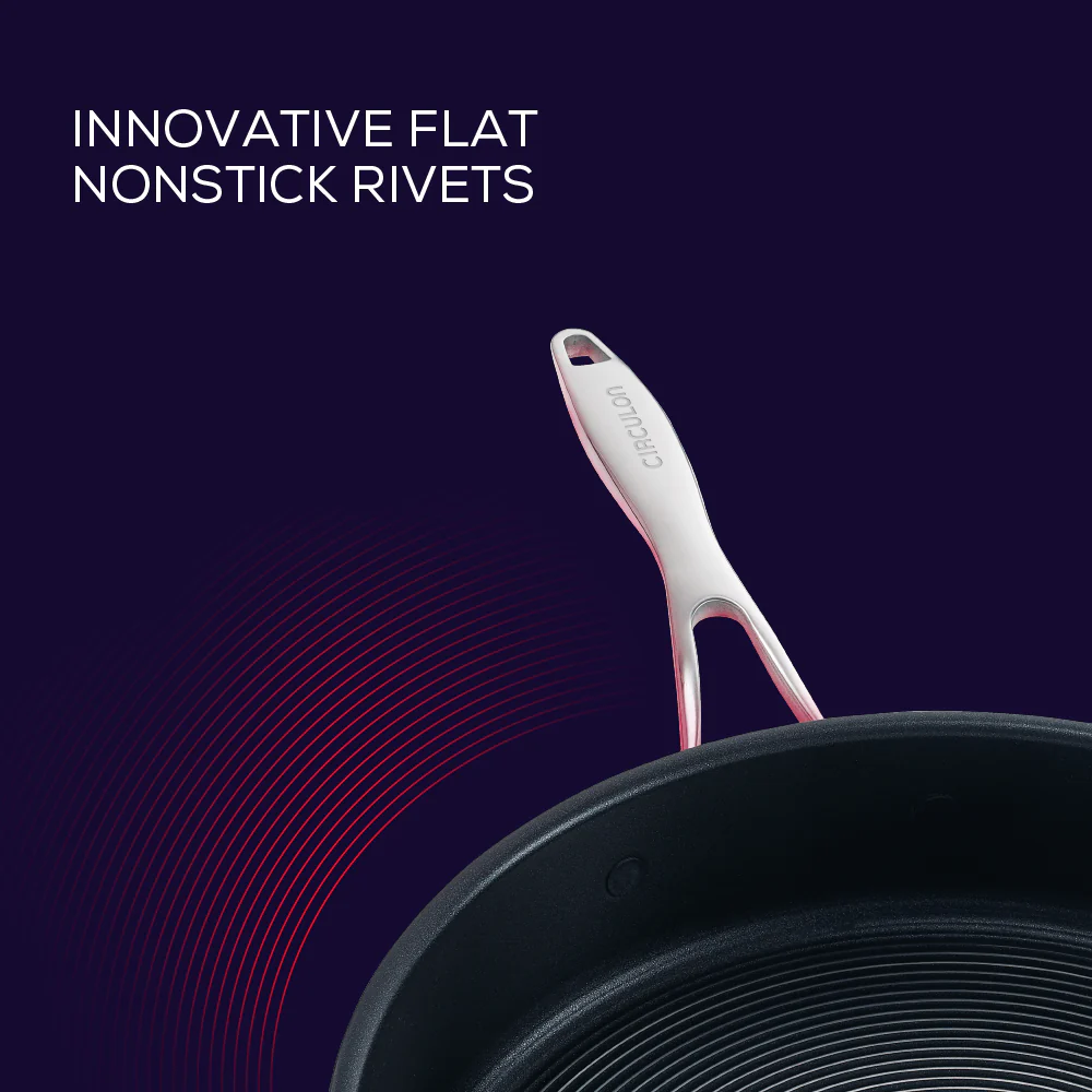 Circulon Clad Stainless Steel Frying Pan with Hybrid SteelShield and Nonstick Technology, 22cm Silver - Image 4