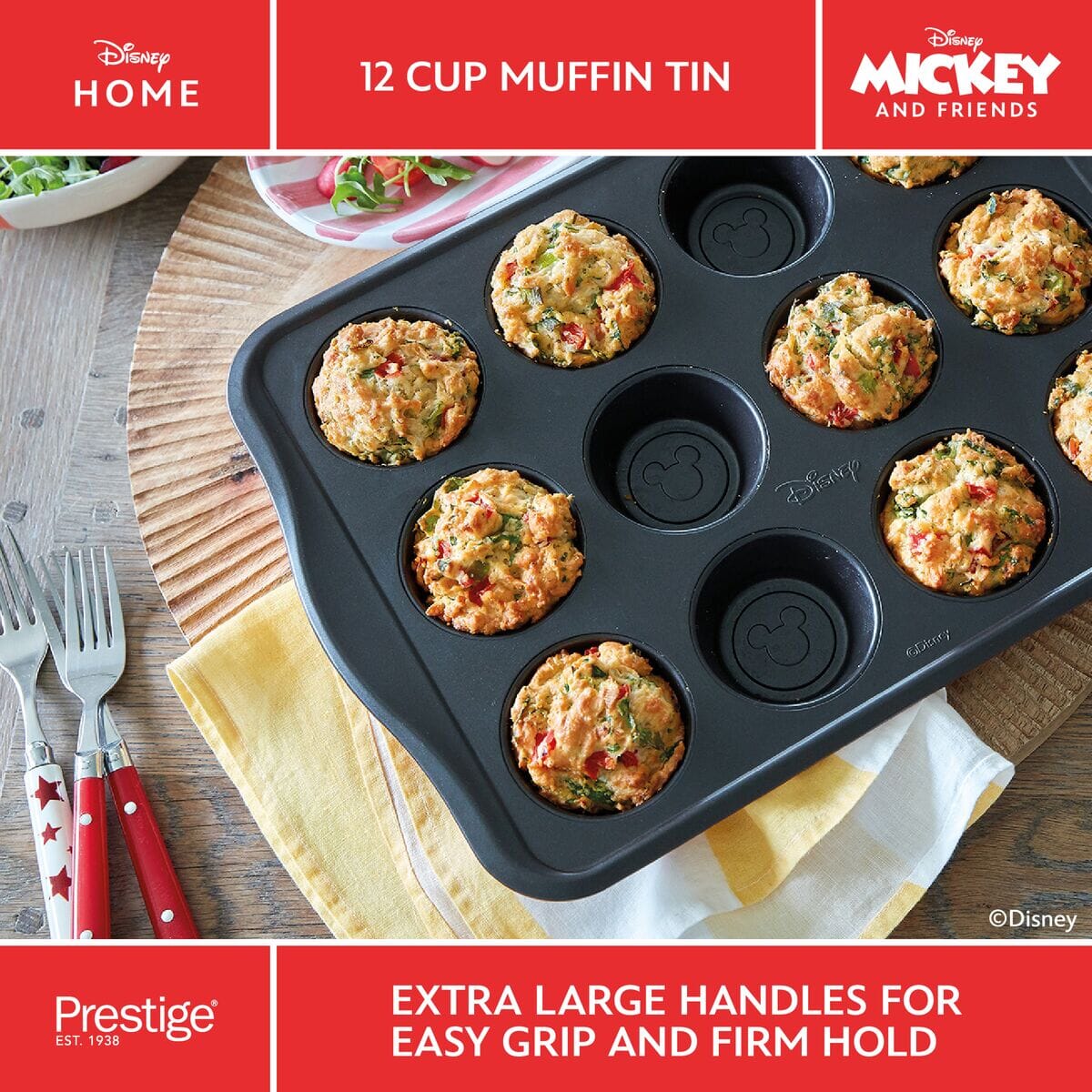 Disney Bake with Mickey: Non-Stick Muffin Tin - 12 Cup - Image 6