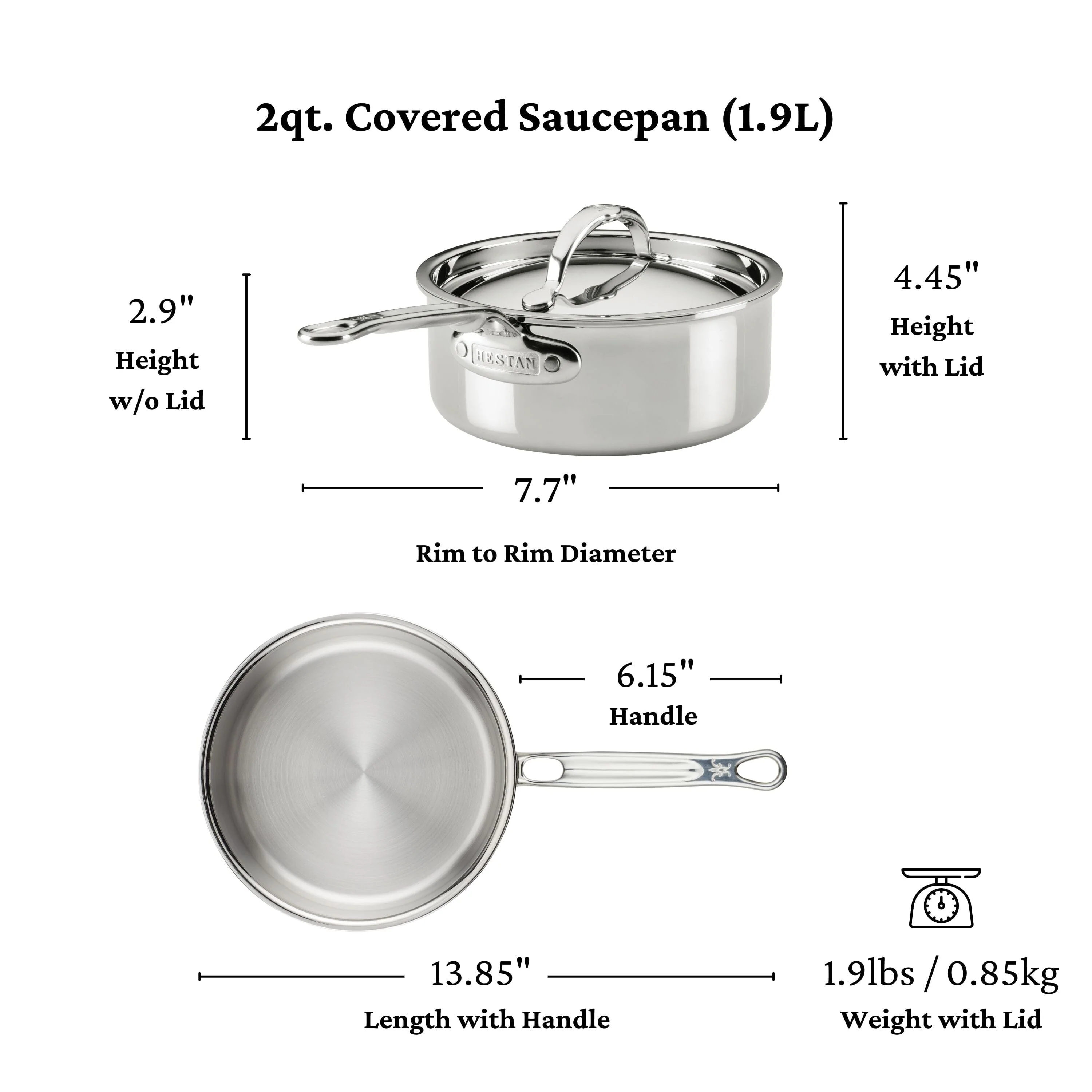 Hestan ProBond® Luxe 2QT/18CM Covered Saucepan - Image 13