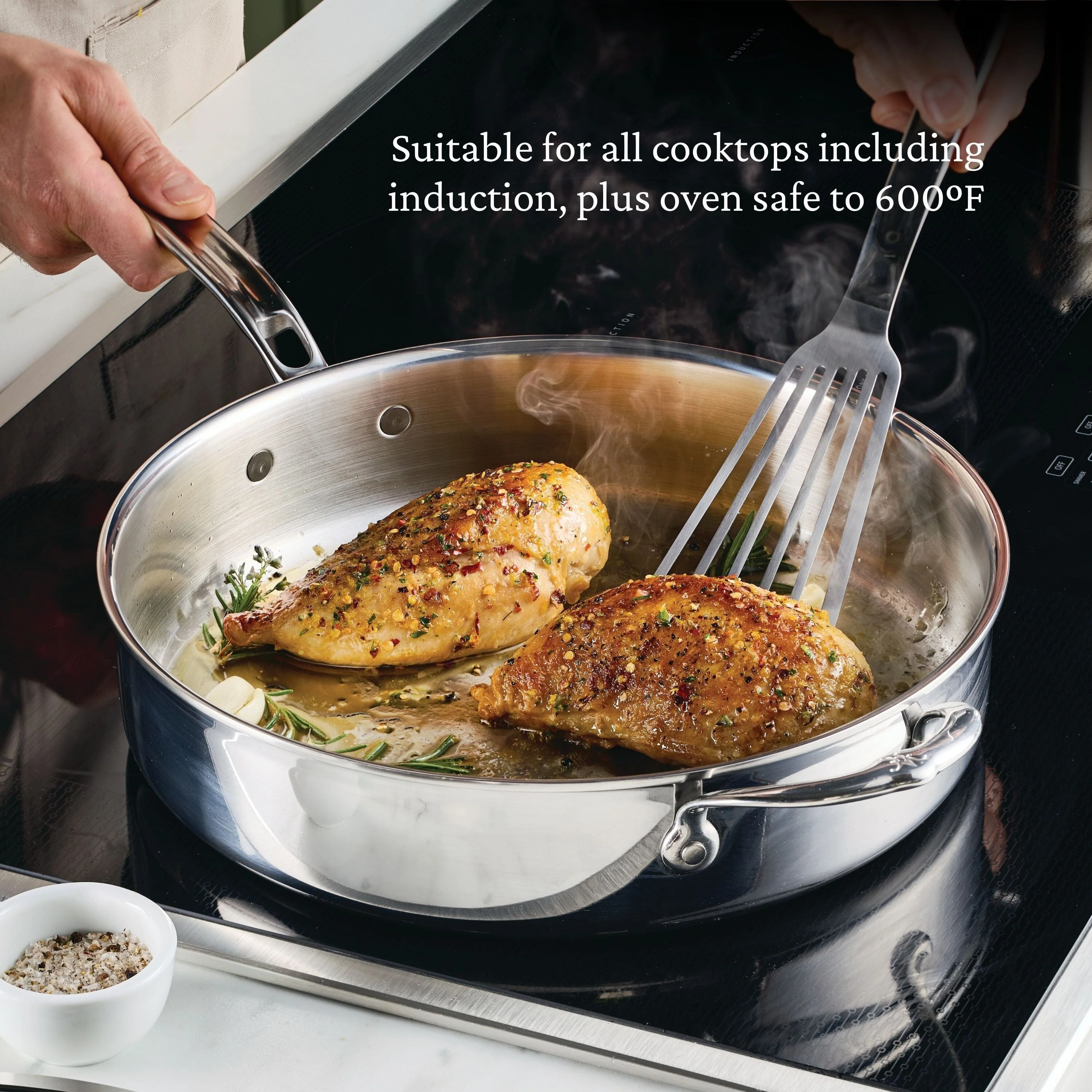 Hestan ProBond® Luxe 3.5QT/26CM Covered Saute Pan with helper handle - Image 3