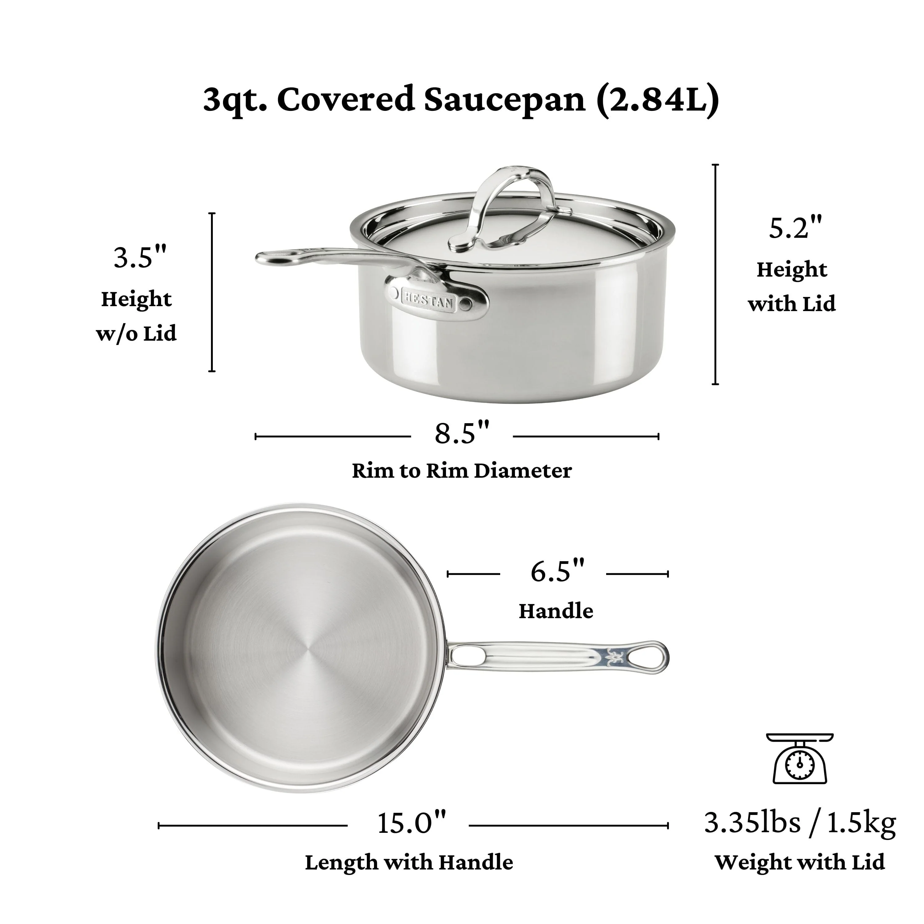 Hestan ProBond® Luxe 3QT/20CM Covered Saucepan - Image 12