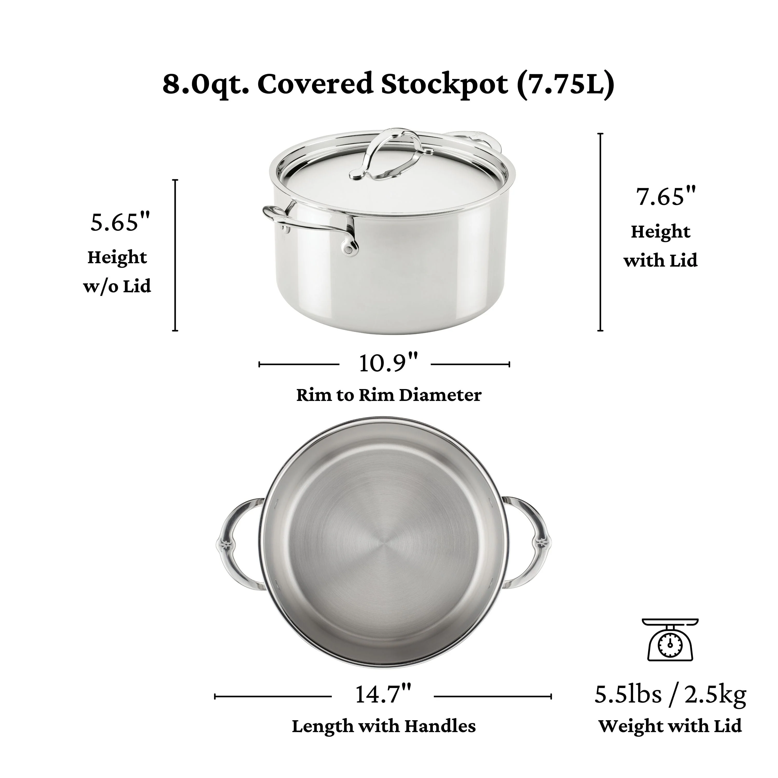Hestan ProBond® Luxe 8QT/26CM Covered Stockpot - Image 6