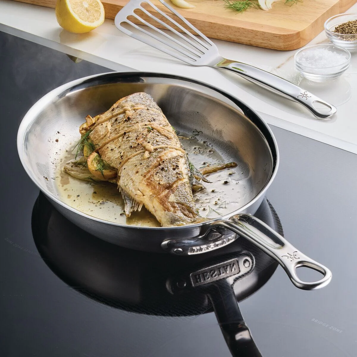 Hestan Provisions Stainless Steel Oval Fish Pan 12.5" x 9" - Image 2