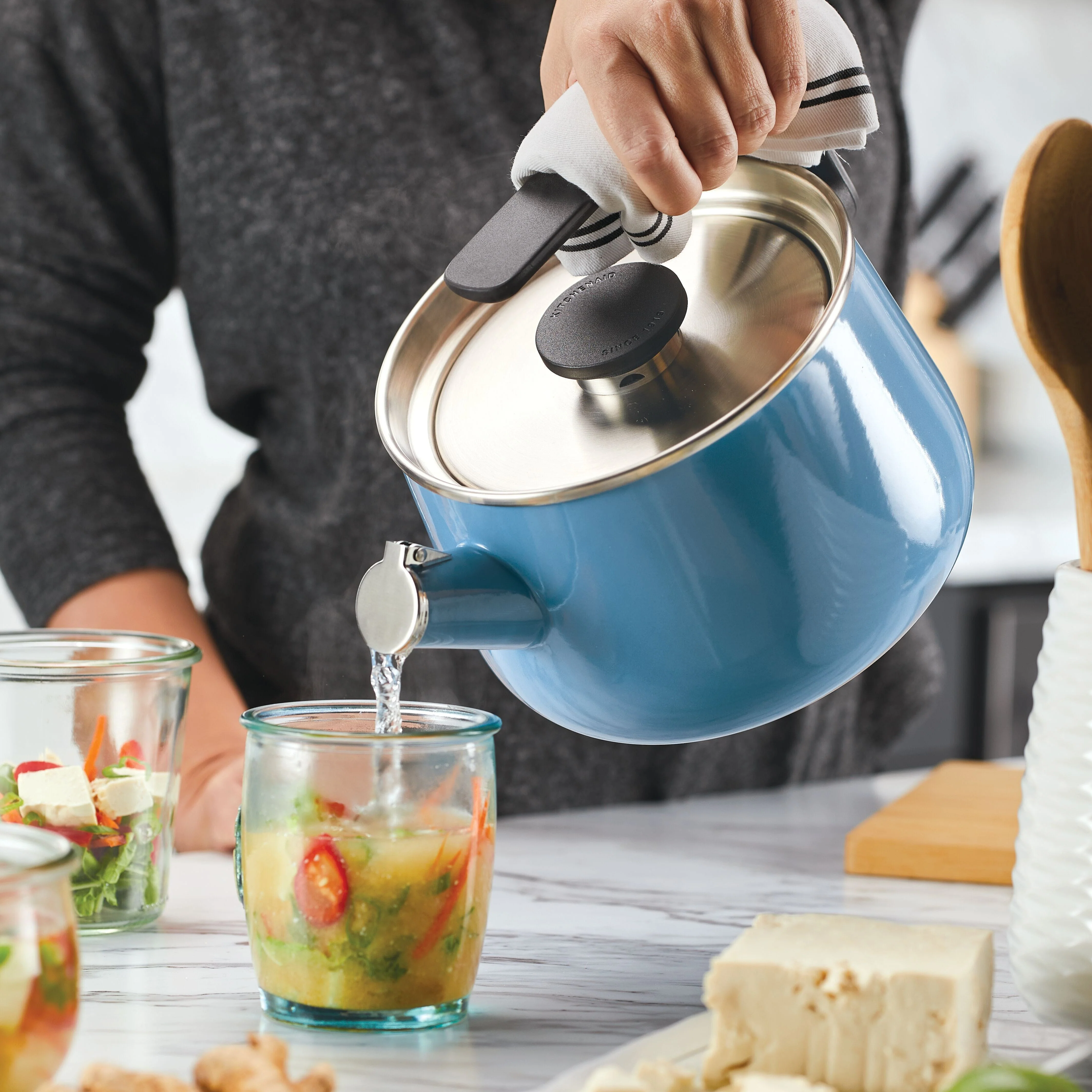 KitchenAid Enamel-On-Steel Kettle - 2Qt, blue velvet - Image 3