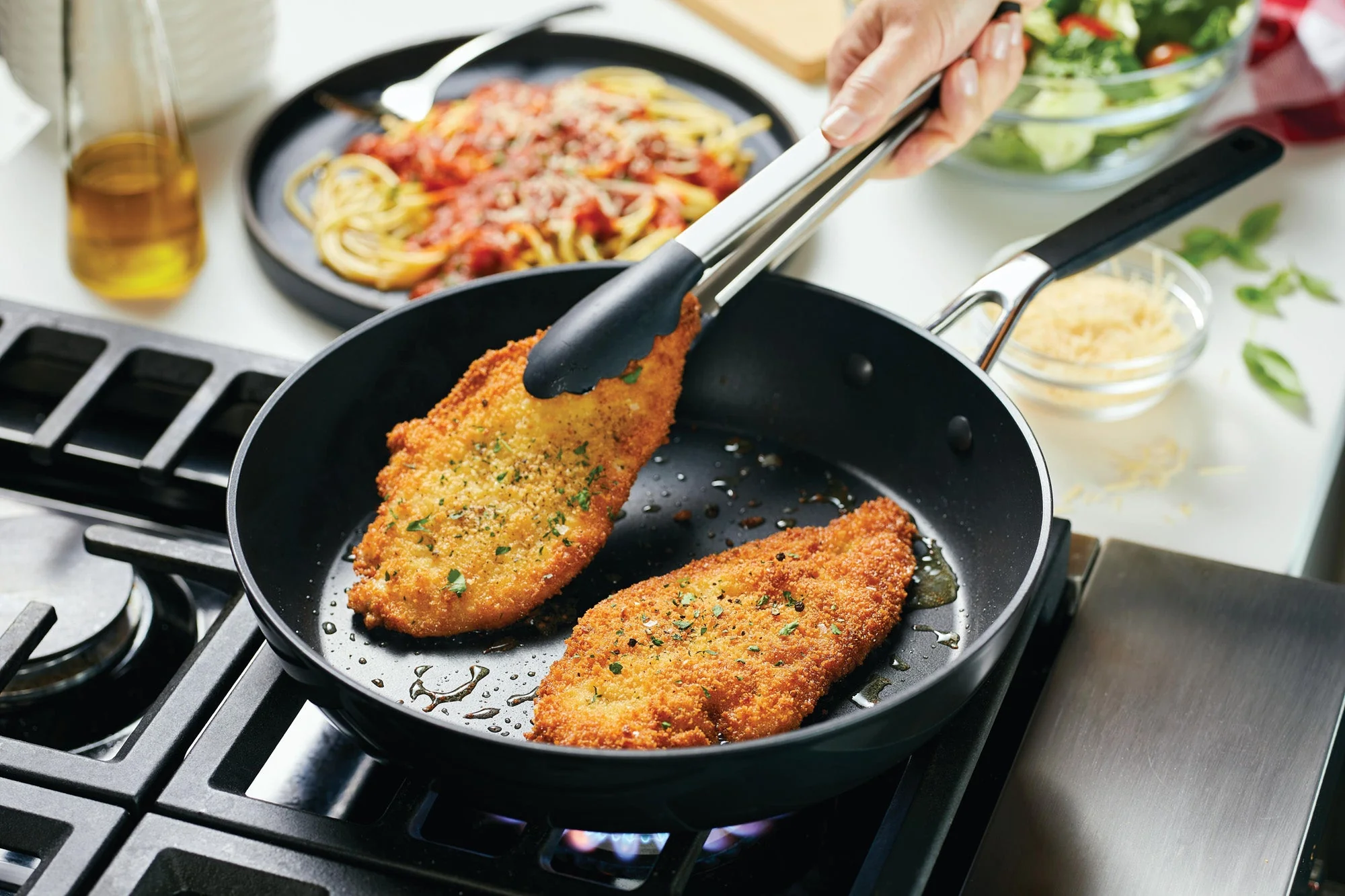 KitchenAid Hard Anodized Nonstick Frying Pan, 12.25-Inch, Onyx Black - Image 2