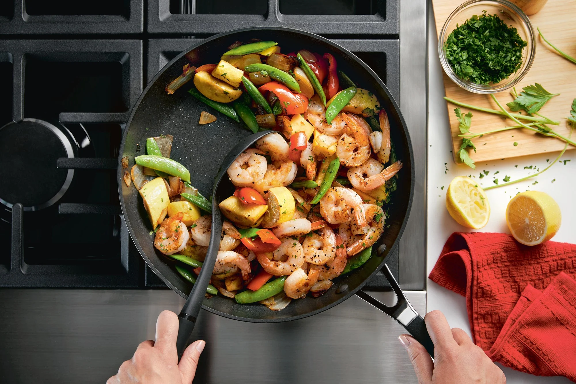 KitchenAid Hard Anodized Nonstick Frying Pan, 12.25-Inch, Onyx Black - Image 3