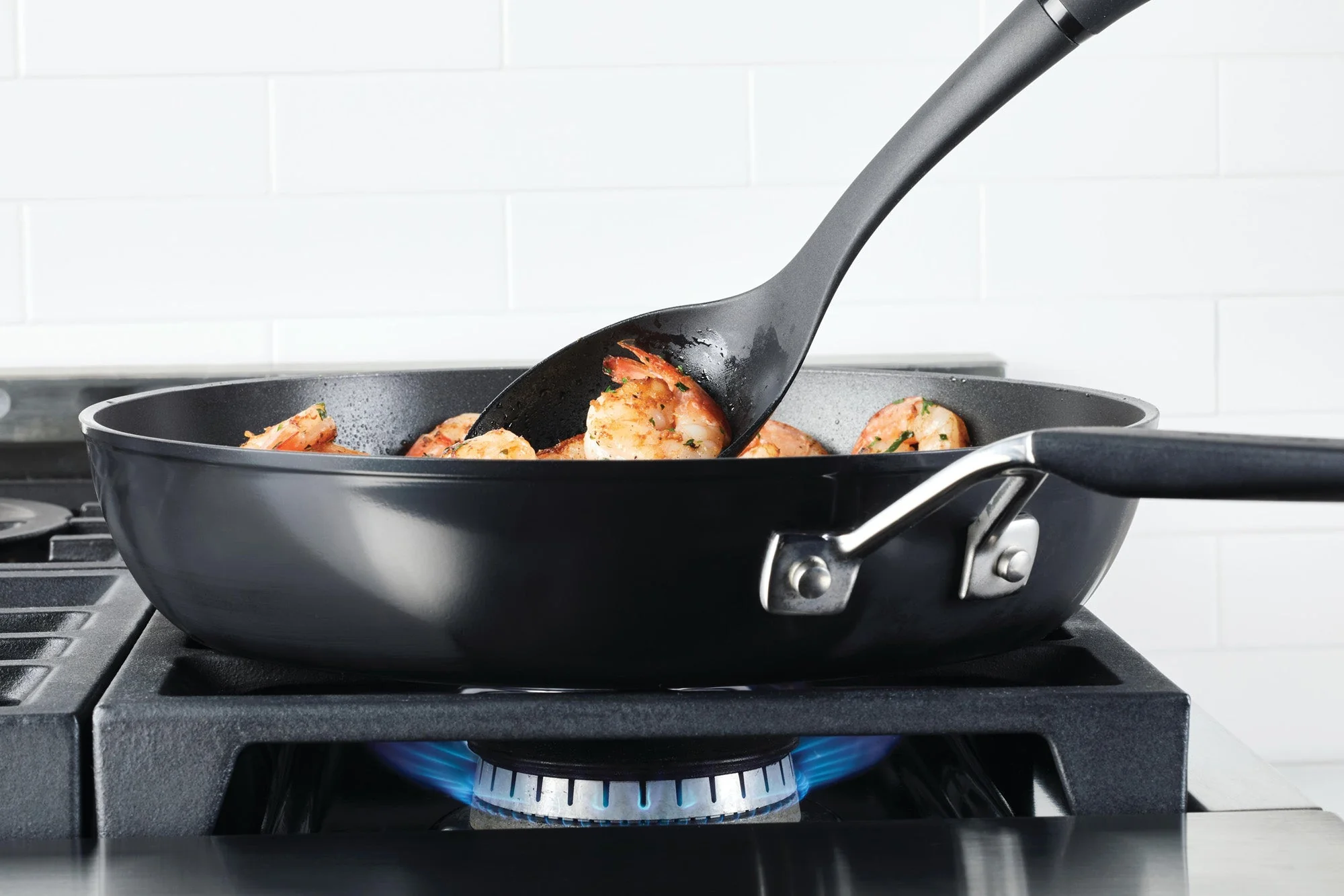KitchenAid Hard Anodized Nonstick Frying Pan, 12.25-Inch, Onyx Black - Image 4