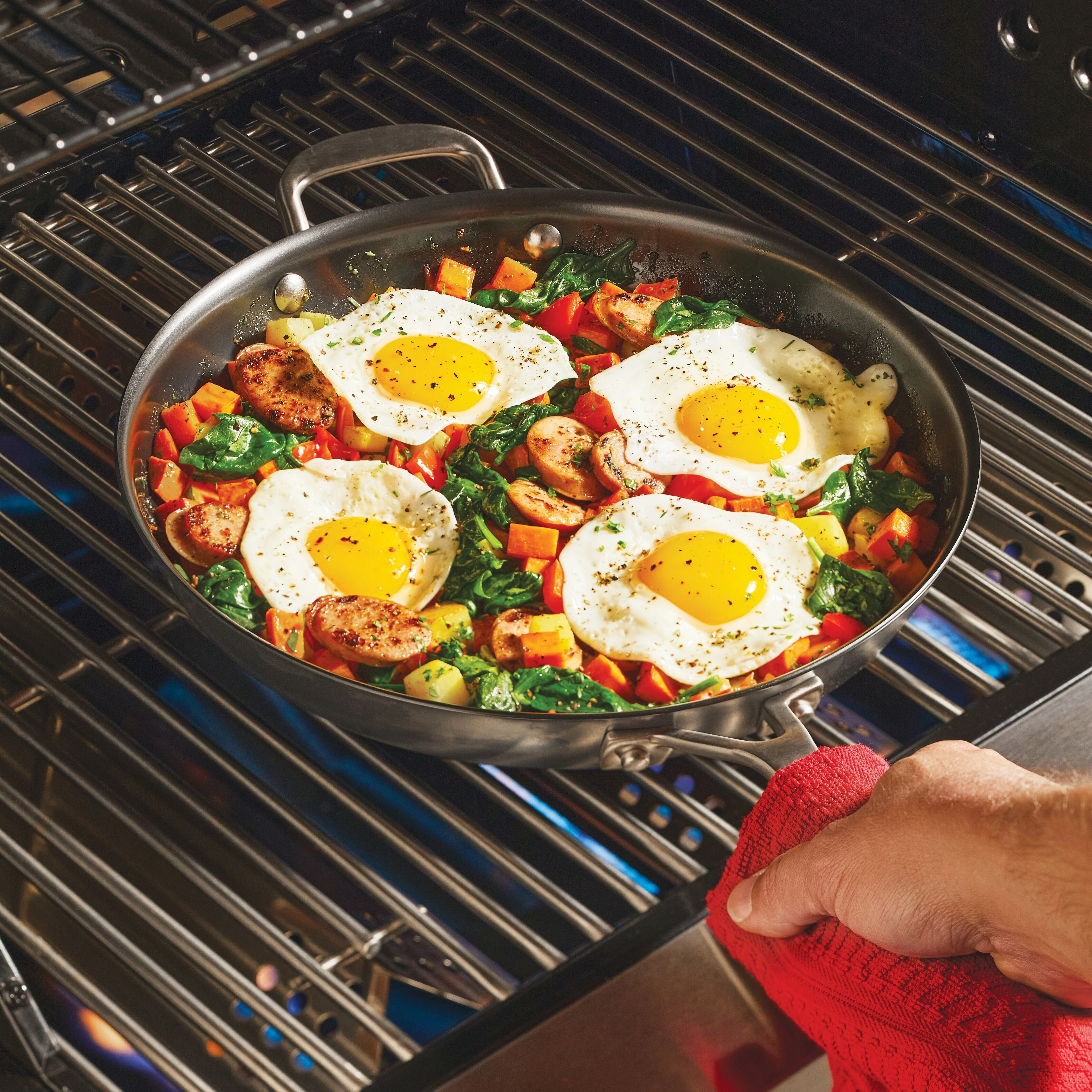 KitchenAid Nitro Carbon Steel 12"/30cm Skillet Gray - Image 2