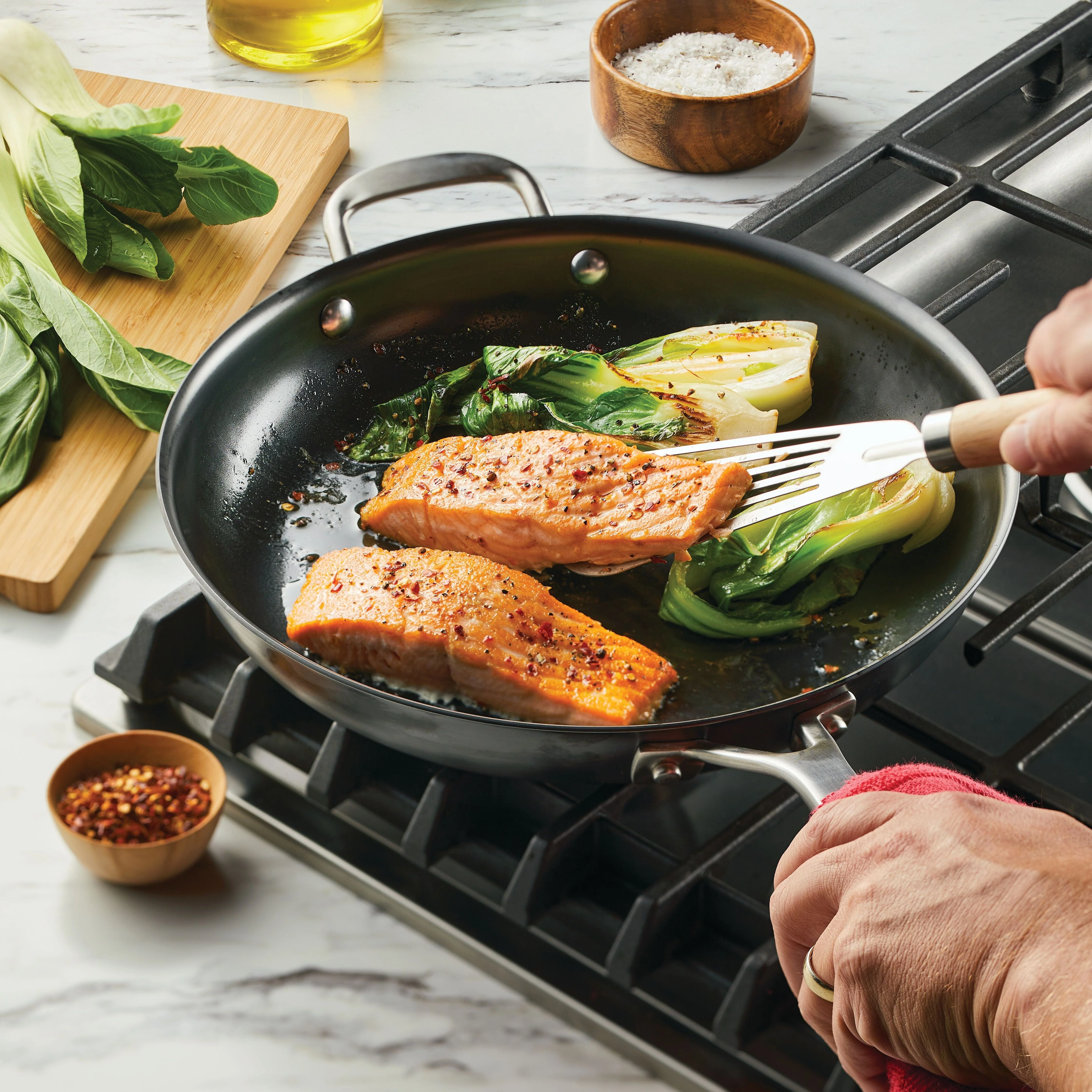 KitchenAid Nitro Carbon Steel 12"/30cm Skillet Gray - Image 4