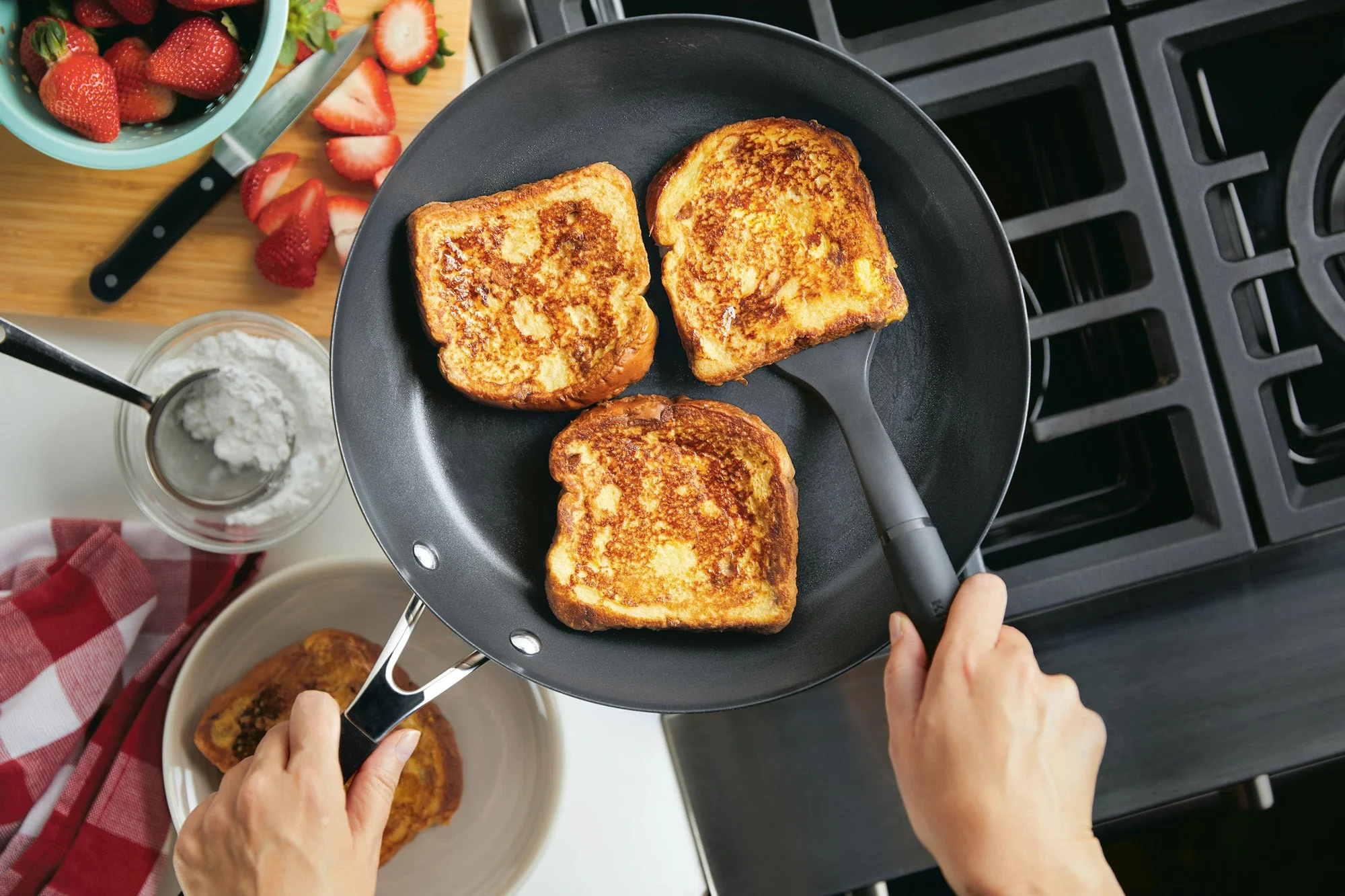 KitchenAid Stainless Steel Nonstick Frying Pan Set, 2-Piece, Brushed Stainless Steel - Image 6