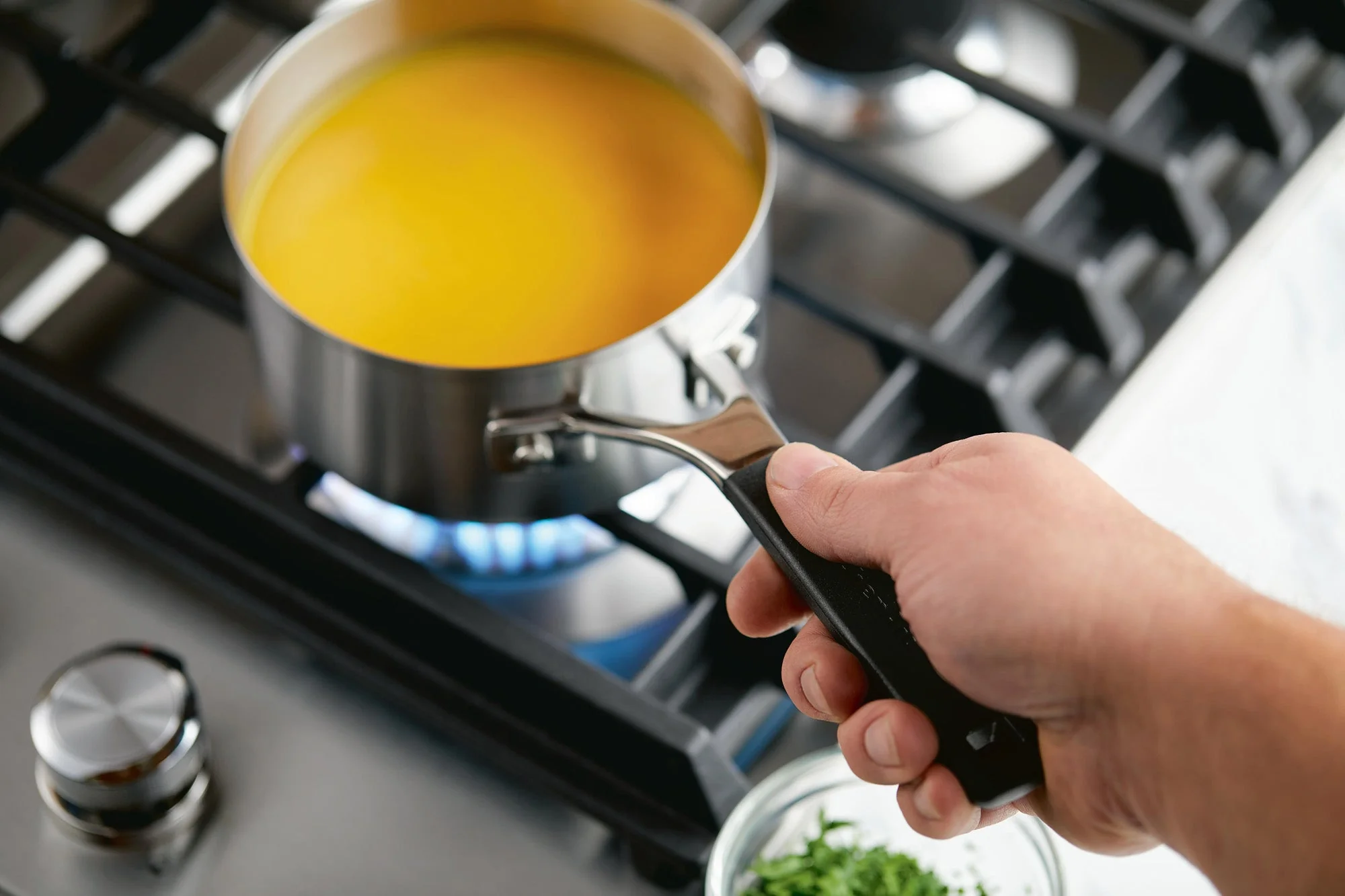 KitchenAid Stainless Steel Saucepan with Pour Spouts, 1-Quart, Brushed Stainless Steel - Image 4