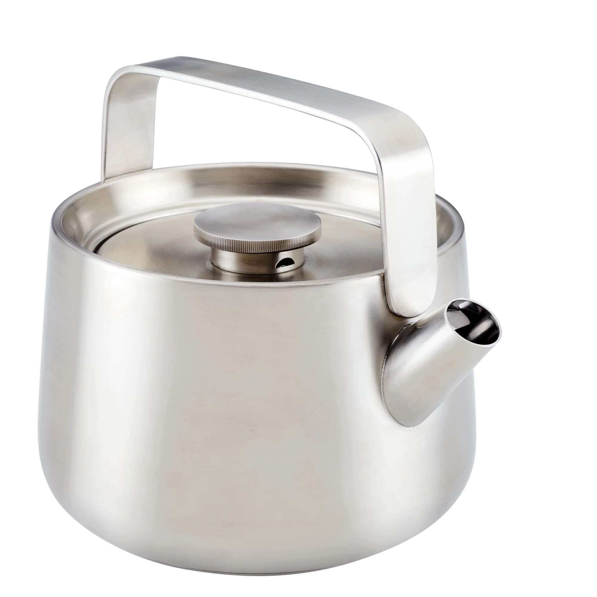 KitchenAid Stainless Steel Whistling Teakettle, 1.9-Quart, Brushed Stainless Steel