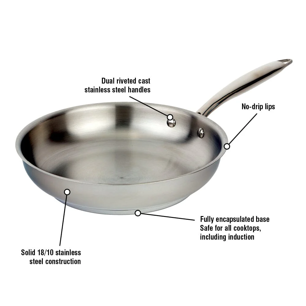 Meyer Accolade Stainless Steel 28cm/11" Frying Pan, Skillet, Made in Canada - Image 2