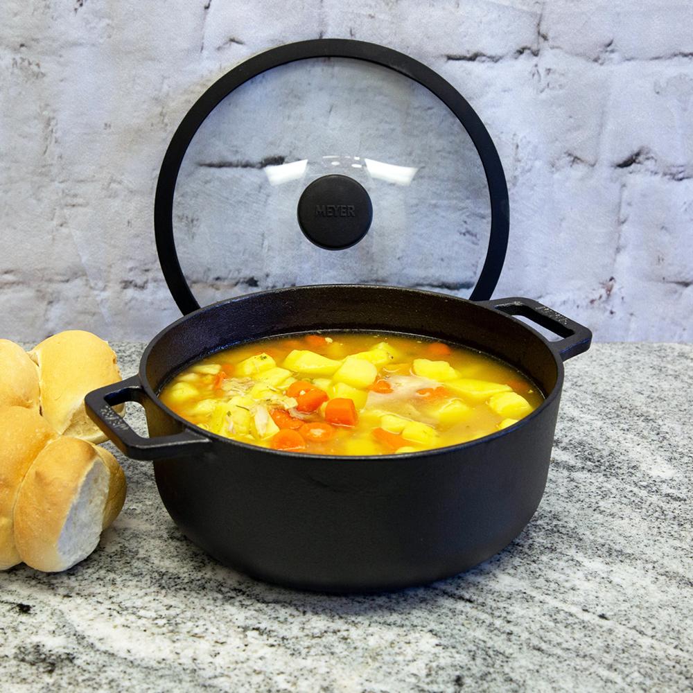 Meyer Cast Iron 24cm/4L Sauteuse with lid - Image 4
