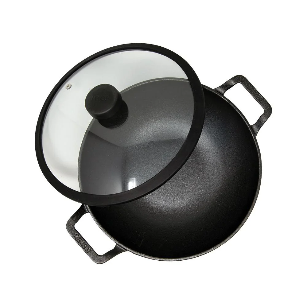 Meyer Cast Iron 26cm/3L Kadai with lid - Image 2