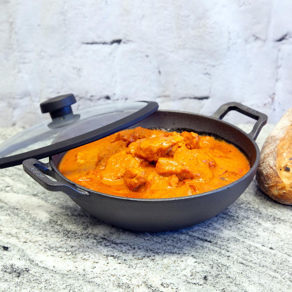 Meyer Cast Iron 26cm/3L Kadai with lid - Image 4