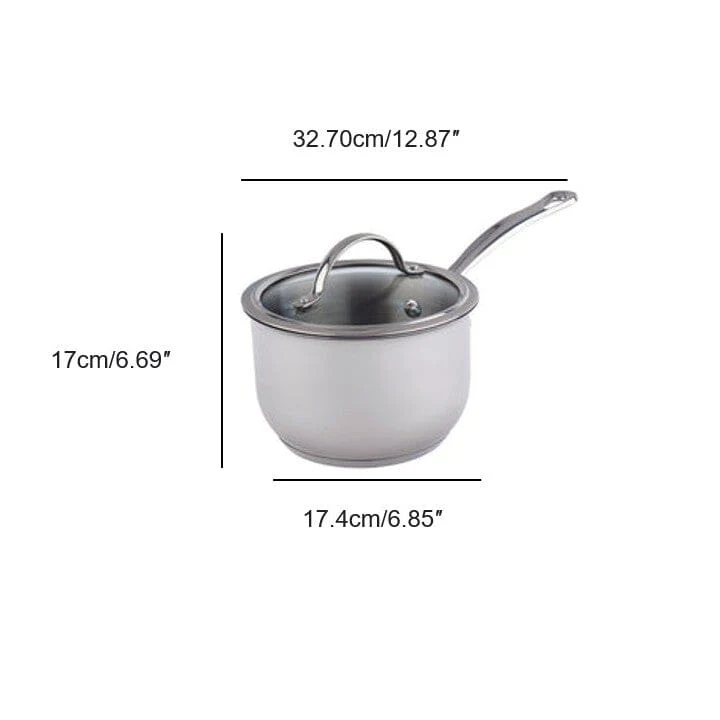 Meyer Nouvelle Stainless Steel 2.1L Saucepan with tempered glass lid, Made in Canada - Image 5