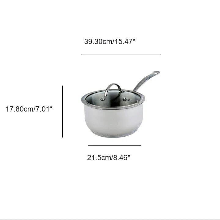 Meyer Nouvelle Stainless Steel 3.2L Saucepan with tempered glass lid, Made in Canada - Image 5
