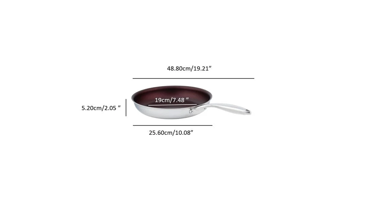 Meyer SuperSteel Stainless Steel 24cm/9.5" Non Stick Fry Pan Skillet Made in Canada - Image 5