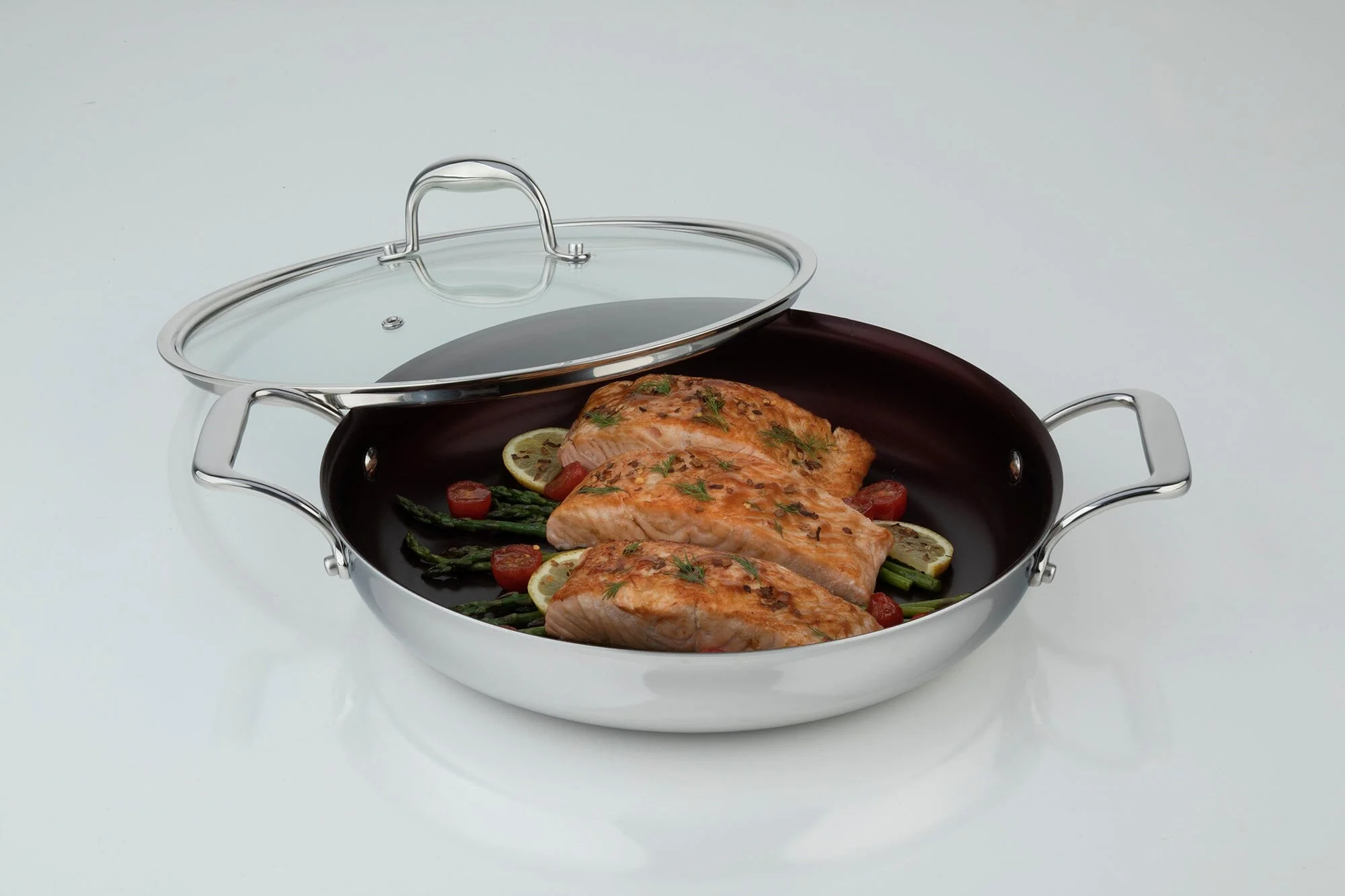 Meyer Supersteel Stainless Steel 28cm/11" Everyday Pan Non Stick Skillet with cover, Made in Canada - Image 3