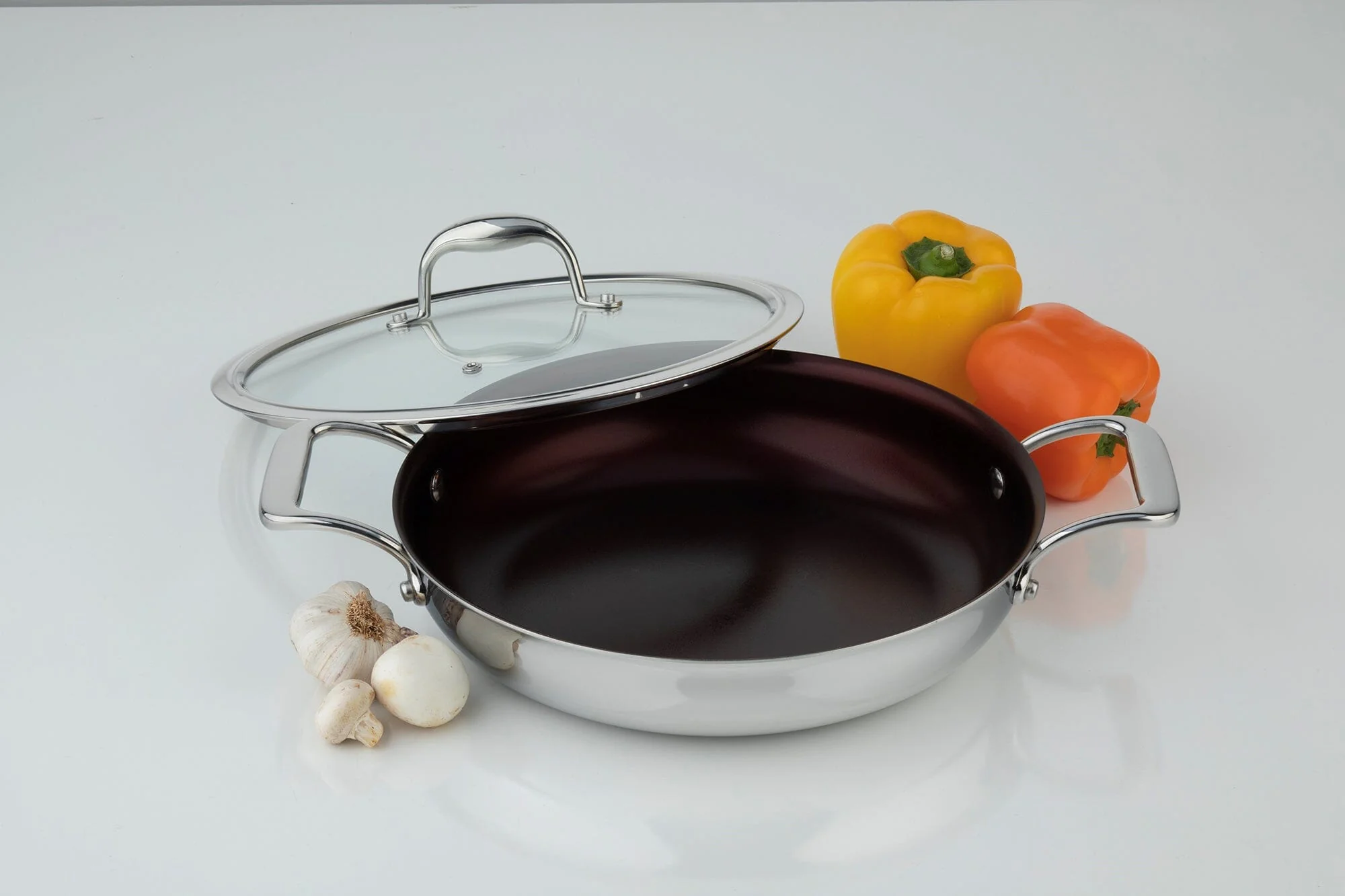 Meyer Supersteel Stainless Steel 28cm/11" Everyday Pan Non Stick Skillet with cover, Made in Canada - Image 4