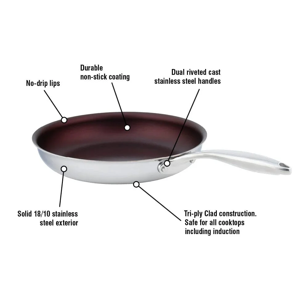 Meyer SuperSteel Stainless Steel 28cm/11" Non Stick Fry Pan Skillet Made in Canada - Image 2