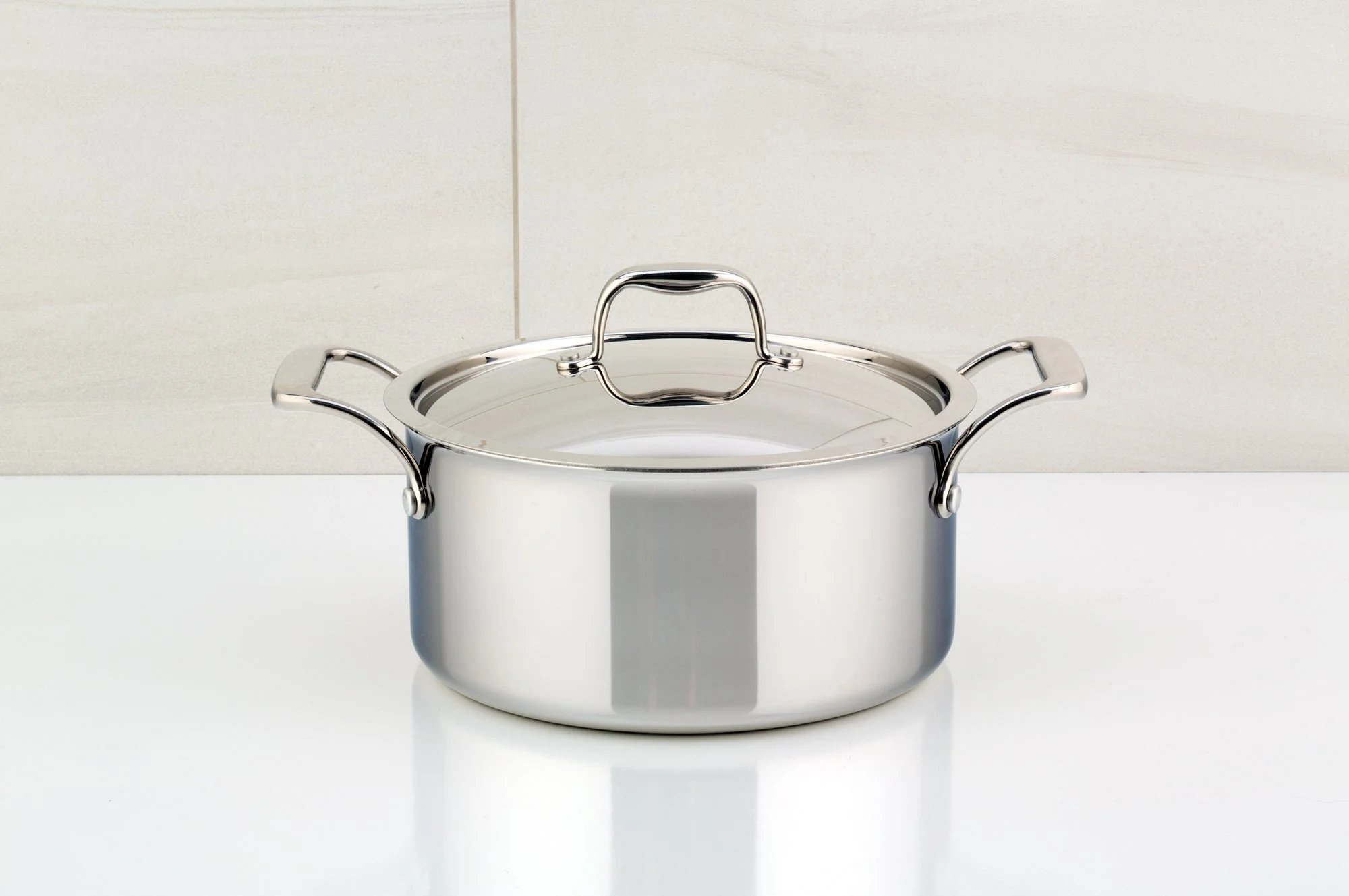 Meyer SuperSteel Tri-Ply Clad Stainless Steel 9L Dutch Oven with cover, Made in Canada - Image 3