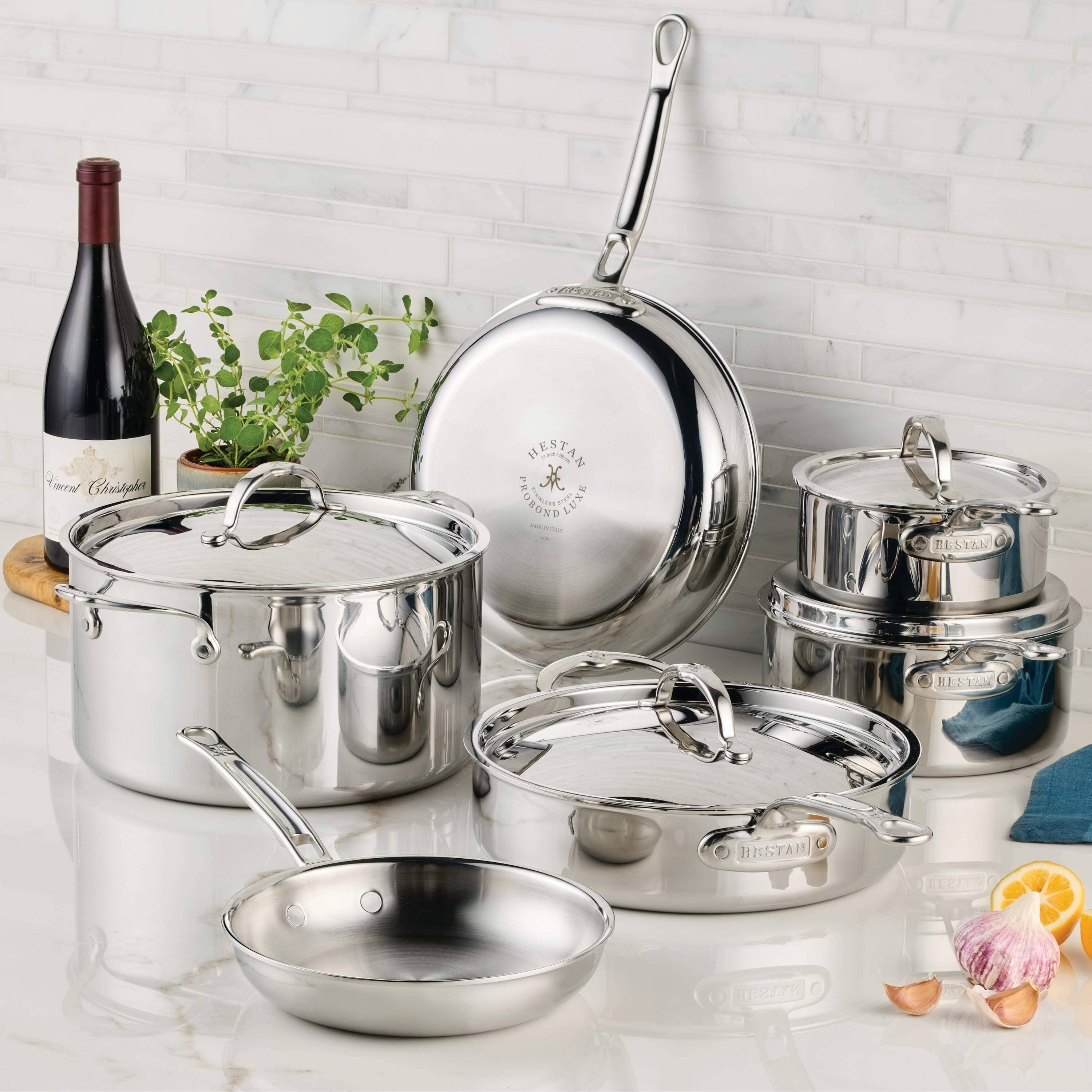 Hestan ProBond® Luxe 10-Piece Professional Clad Stainless Steel Cookware Set - Image 11
