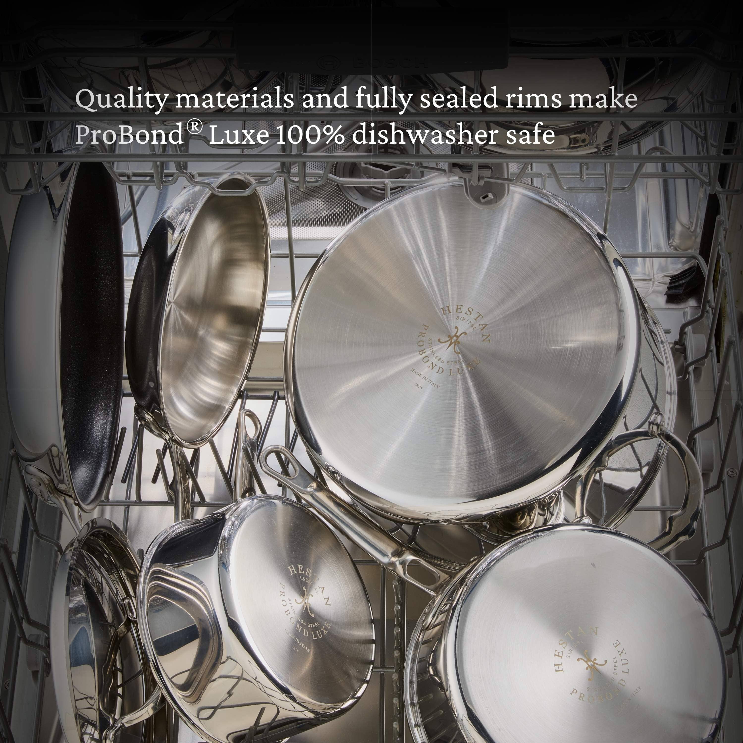 Hestan ProBond® Luxe 10-Piece Professional Clad Stainless Steel Cookware Set - Image 4