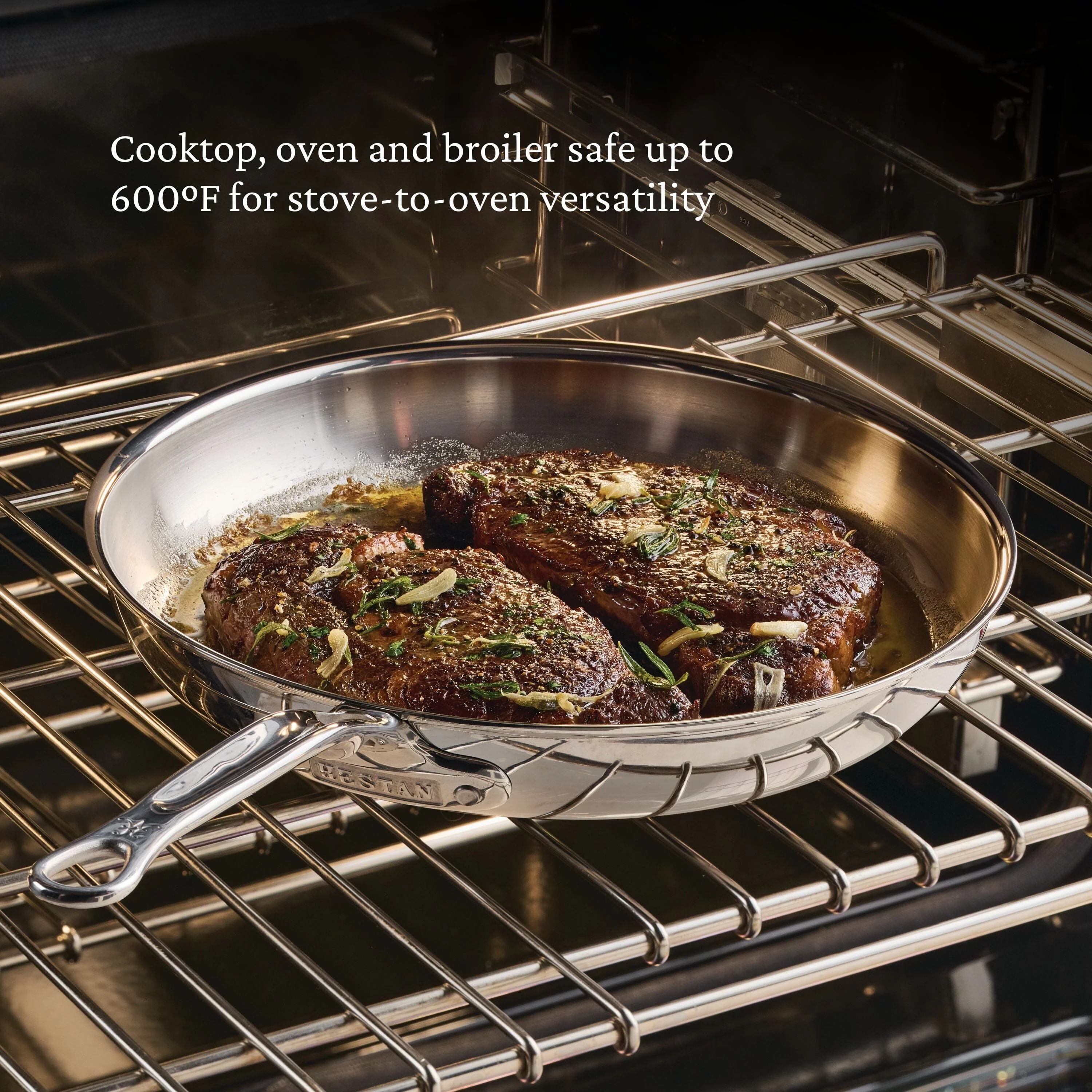 Hestan ProBond® Luxe 12.5" Professional Clad Stainless Steel Skillet - Image 7