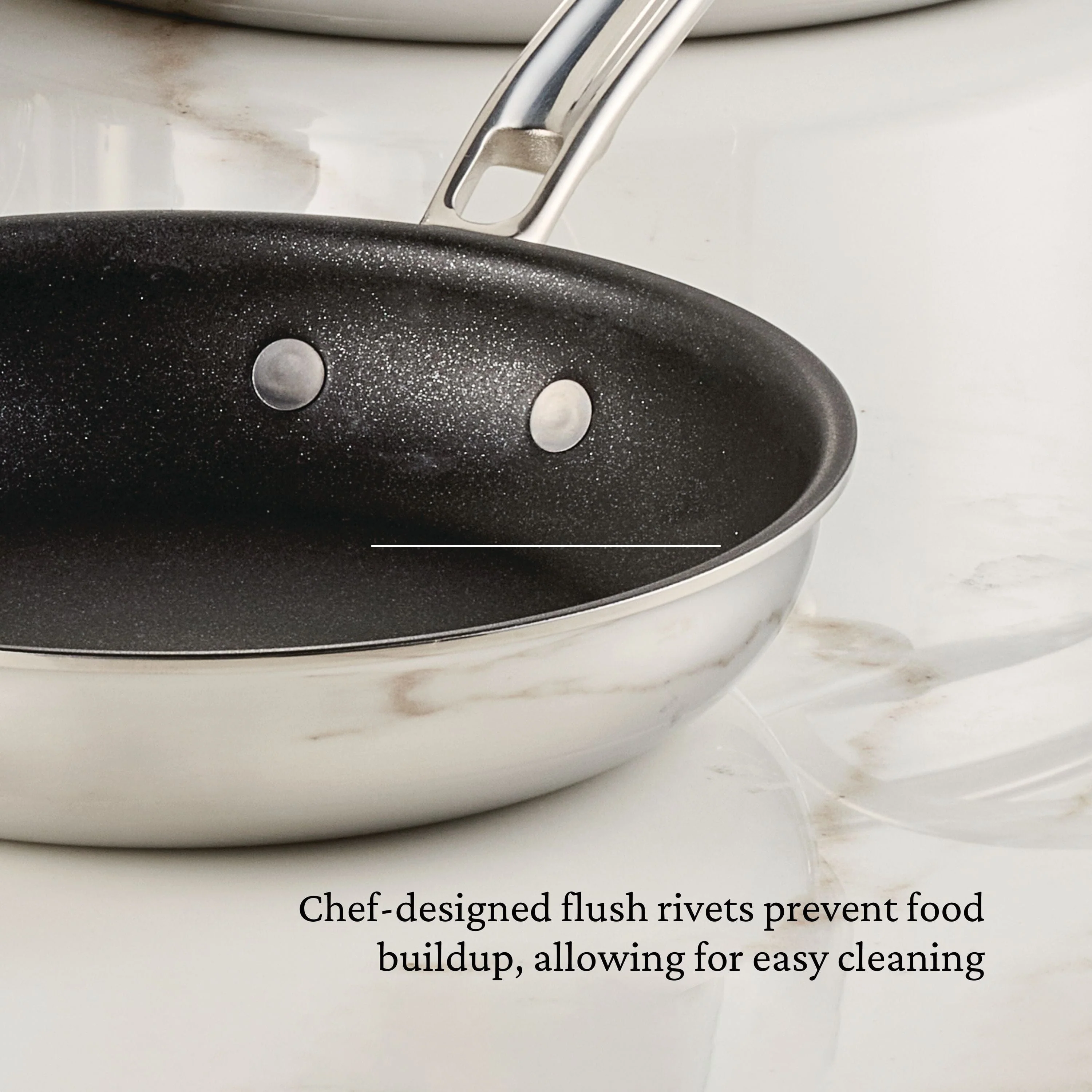 Hestan ProBond® Luxe 12.5" Professional Clad Stainless Steel Skillet with TITUM Nonstick - Image 3