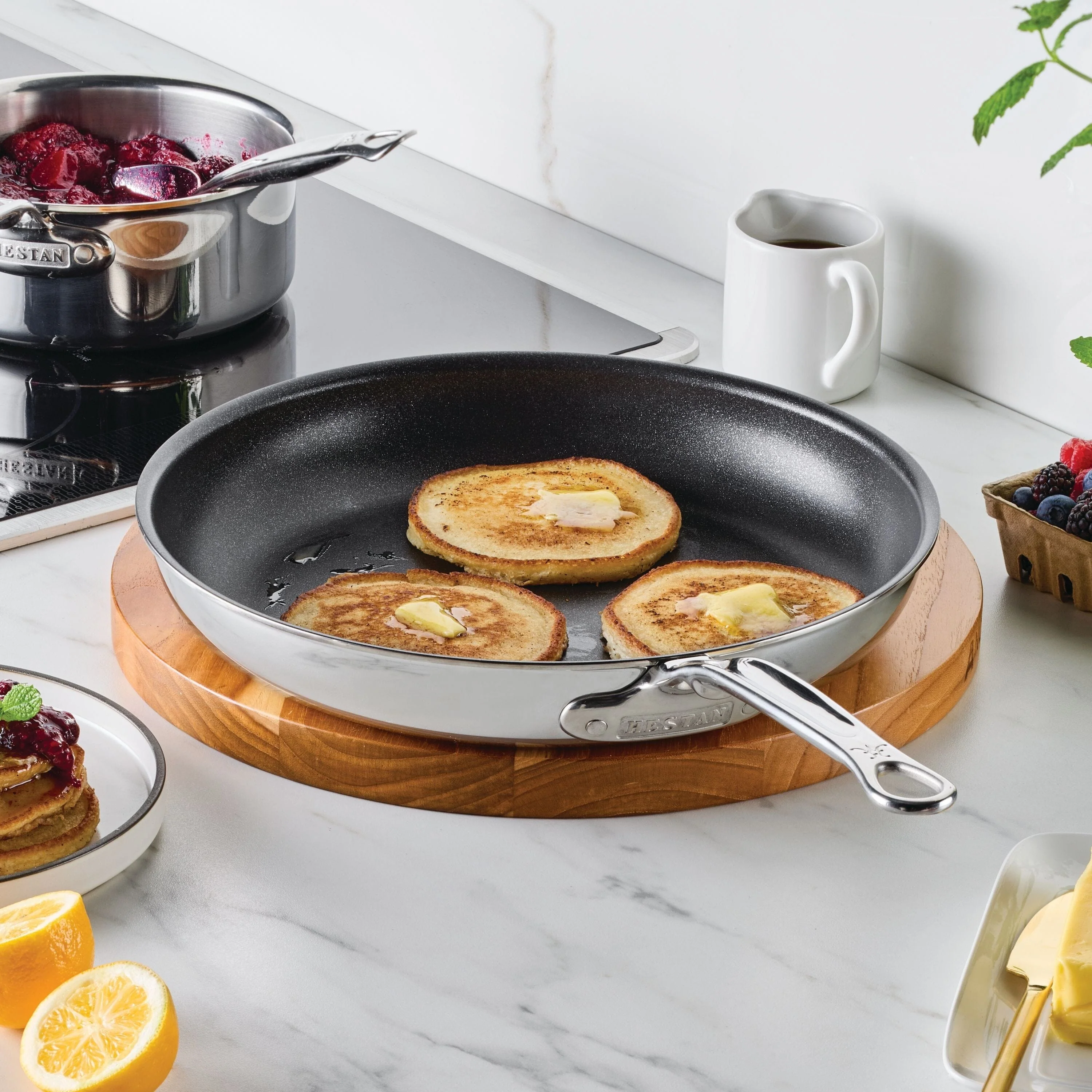 Hestan ProBond® Luxe 2-Piece Professional Clad Stainless Steel Skillet Set with TITUM® Nonstick (8.5 & 11-Inch) - Image 15