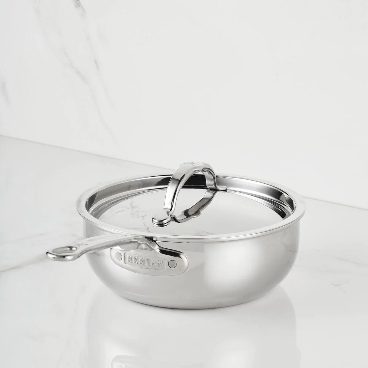 Hestan ProBond® Luxe 2-Quart Polished Professional Clad Stainless Steel Saucier - Image 5