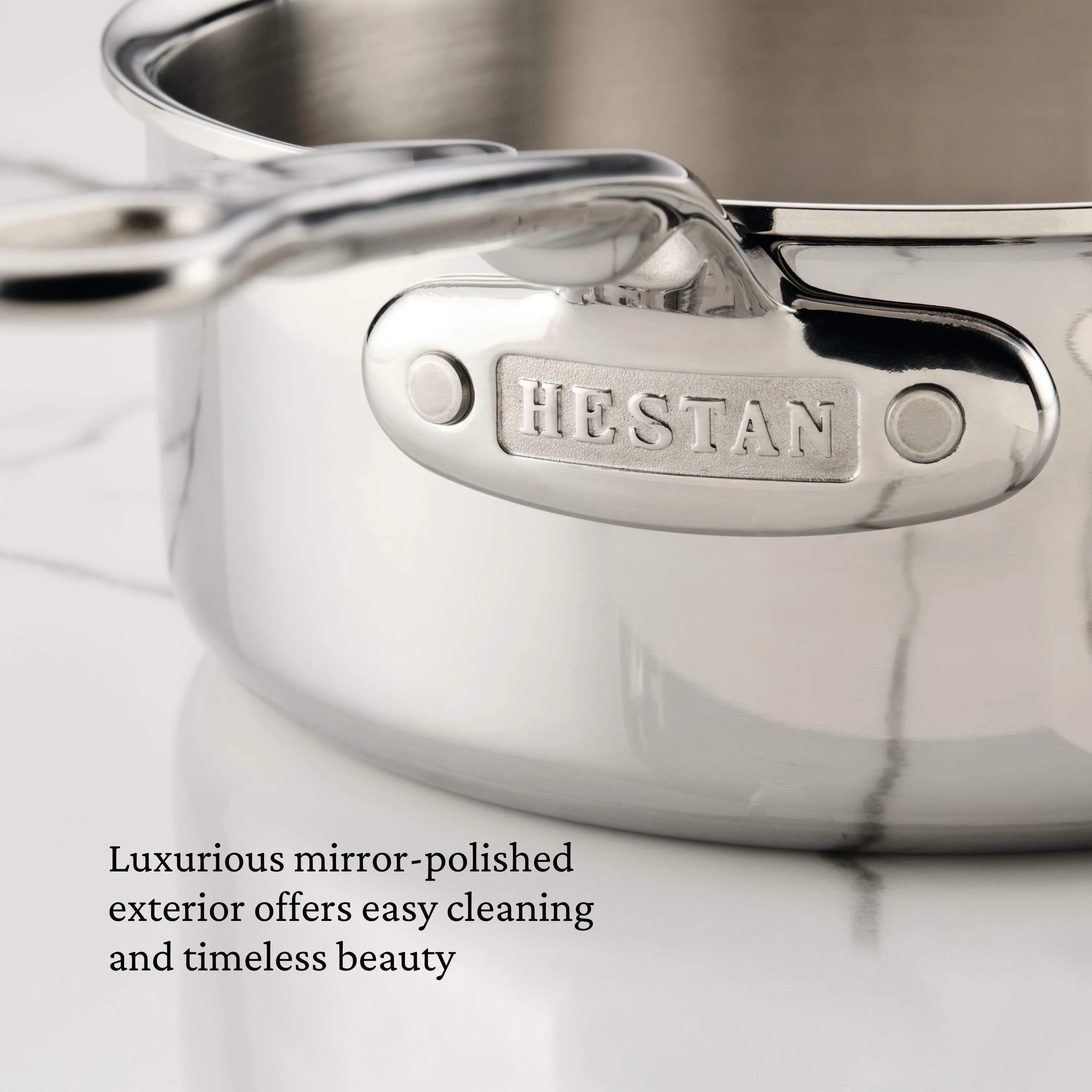 Hestan ProBond® Luxe 5-Piece Professional Clad Stainless Steel Cookware Set (8.5”skillet, 3qt saucepans, and 3.5qt sauté) - Image 8
