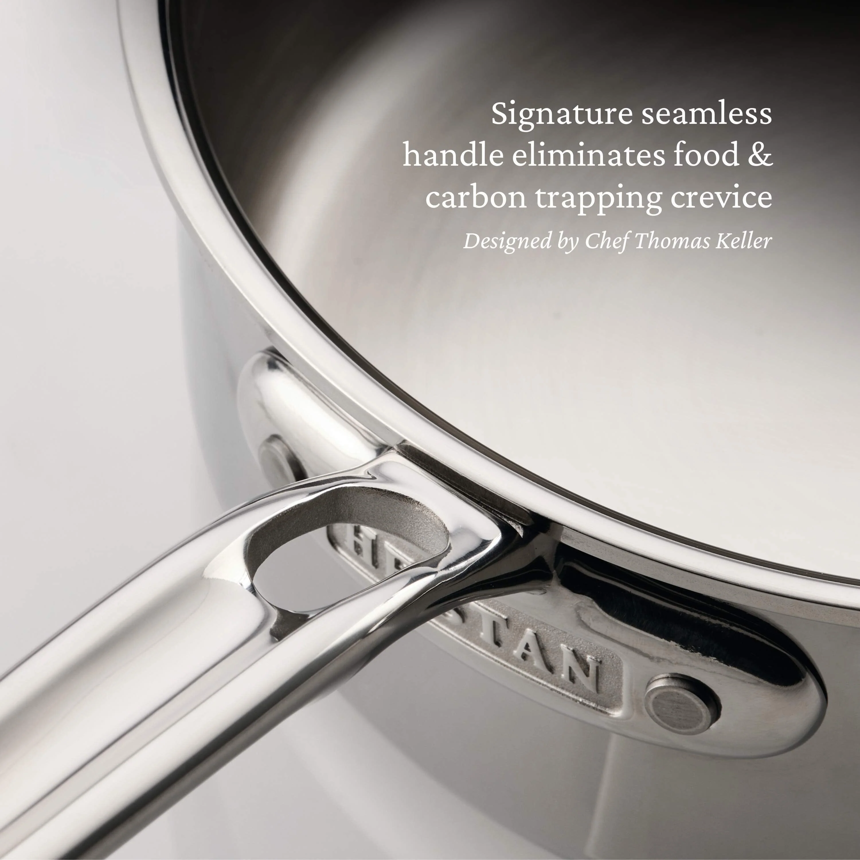 Hestan ProBond® Luxe 5-Piece Professional Clad Stainless Steel Cookware Set (8.5”skillet, 3qt saucepans, and 3.5qt sauté) - Image 9