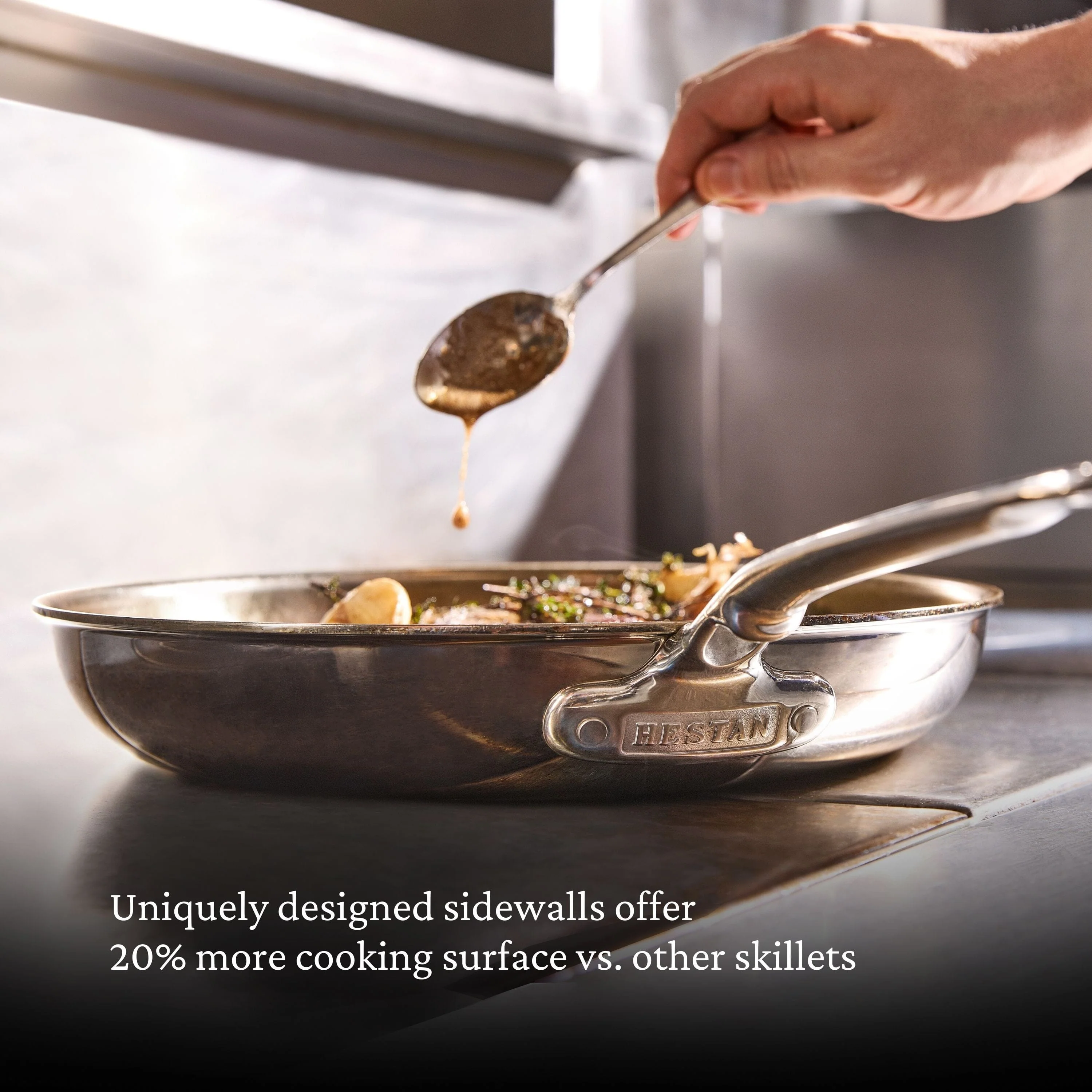 Hestan ProBond® Luxe 8.5" Professional Clad Stainless Steel Skillet - Image 7