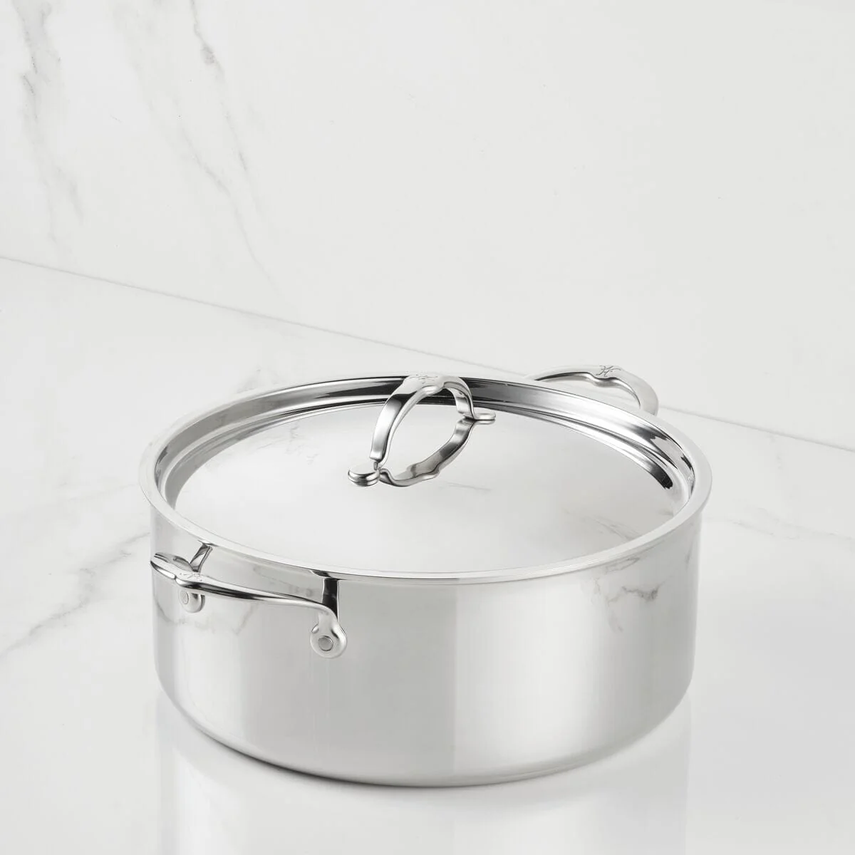 Hestan ProBond® Luxe 9-Quart Polished Professional Clad Stainless Steel Rondeau with Lid