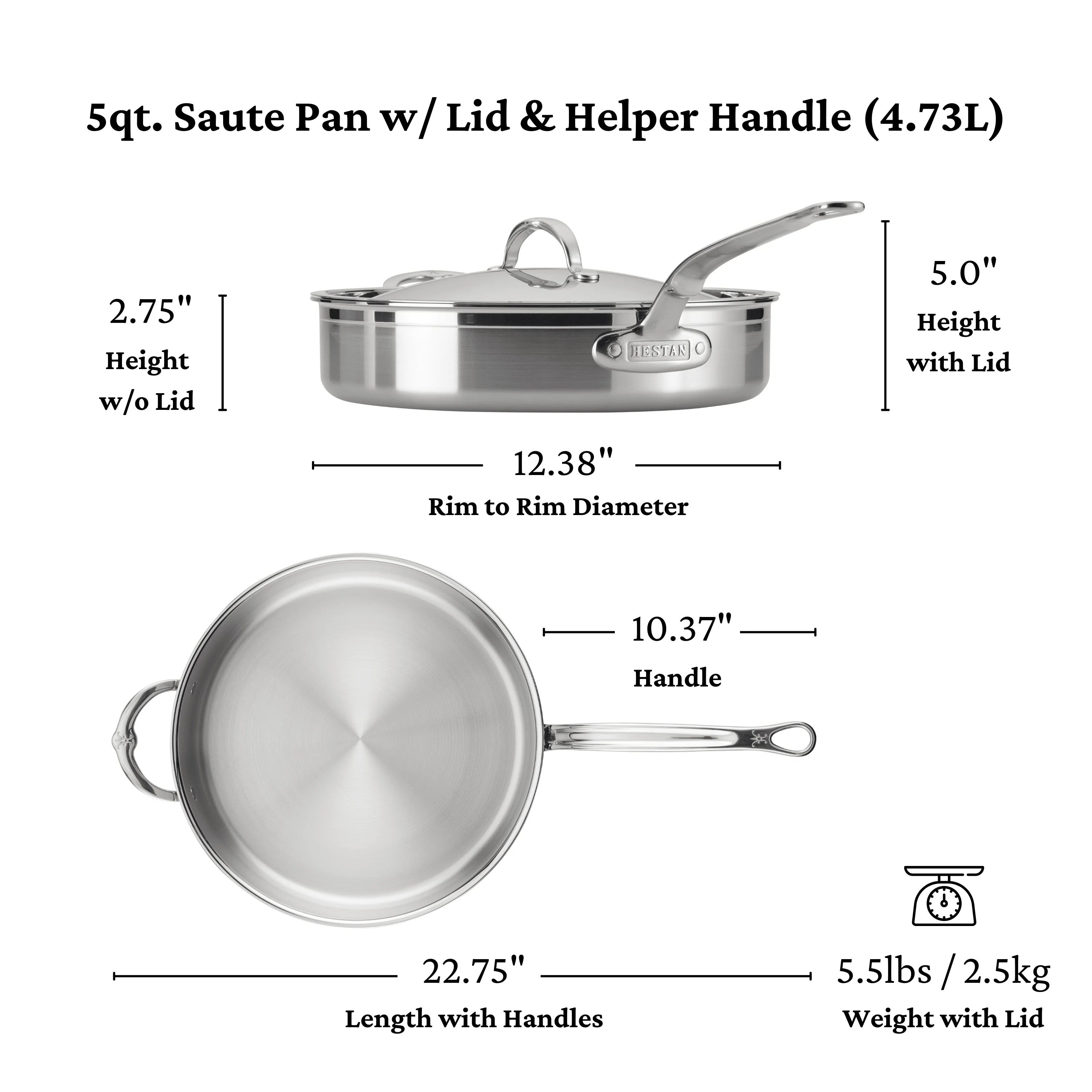Hestan Professional Clad Stainless Steel Sauté Pans - Image 10