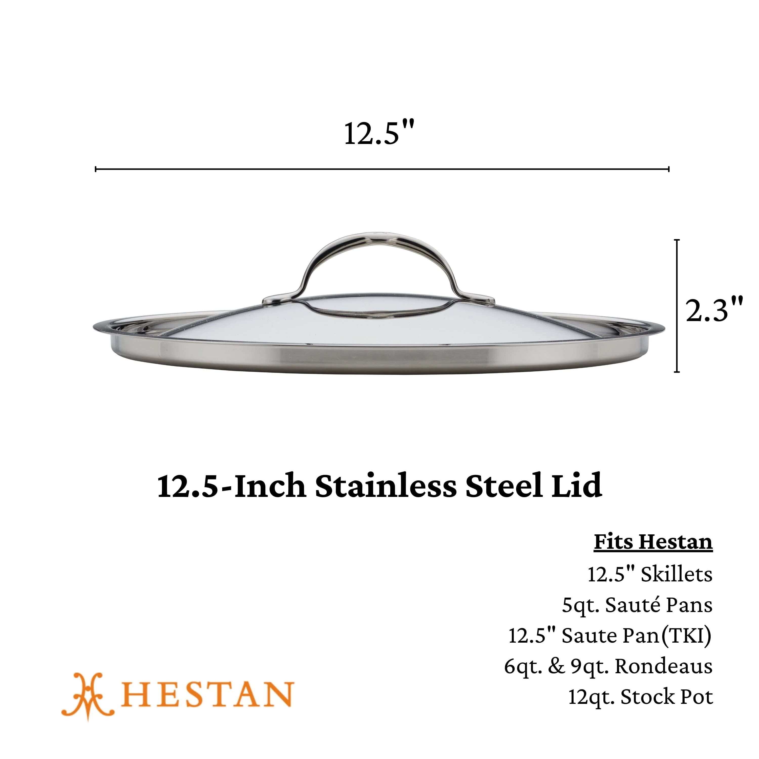 Hestan Provisions Stainless Steel 12.5" Lid - Image 3